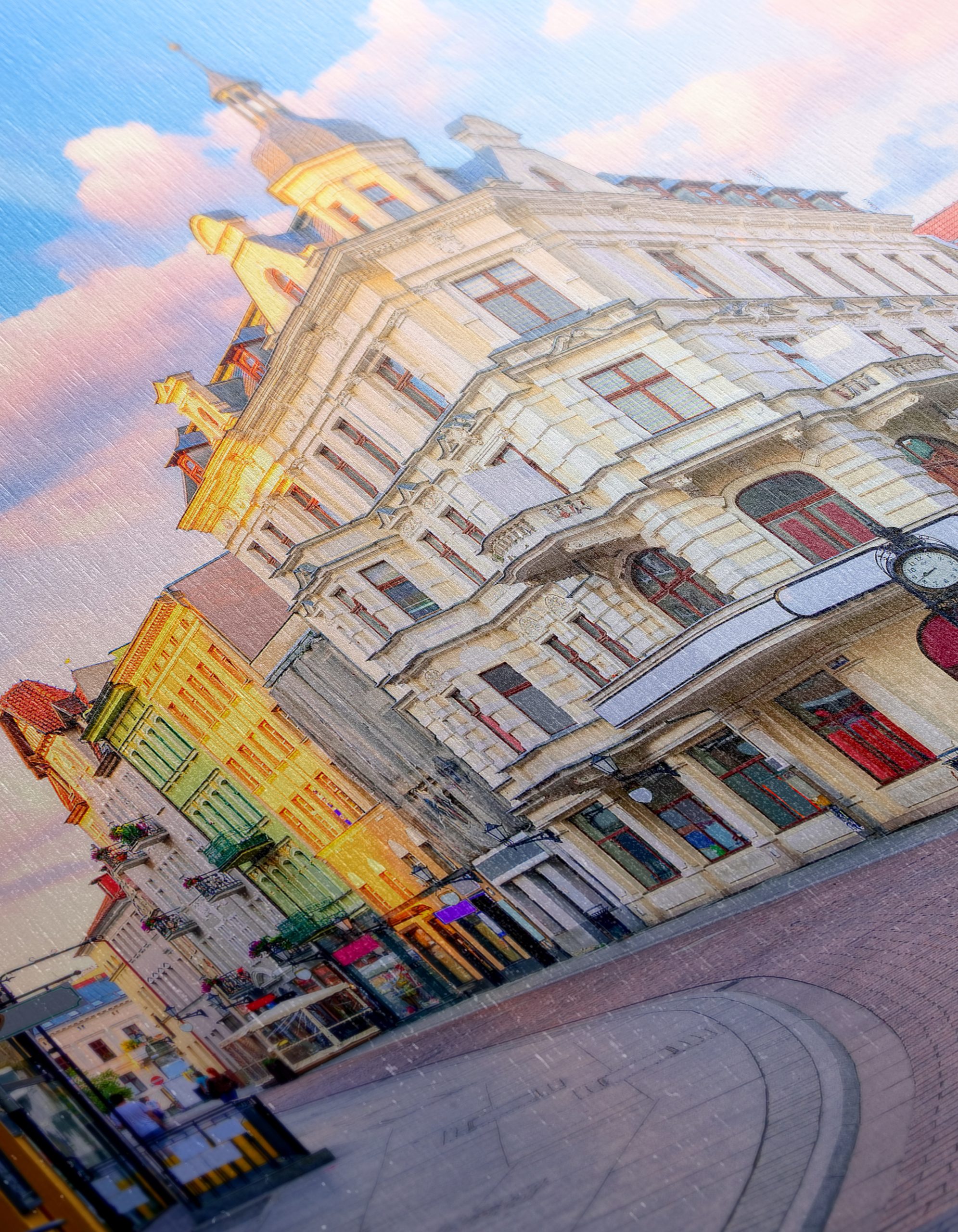 Charming Urban Streetscape at Sunset - Image 12