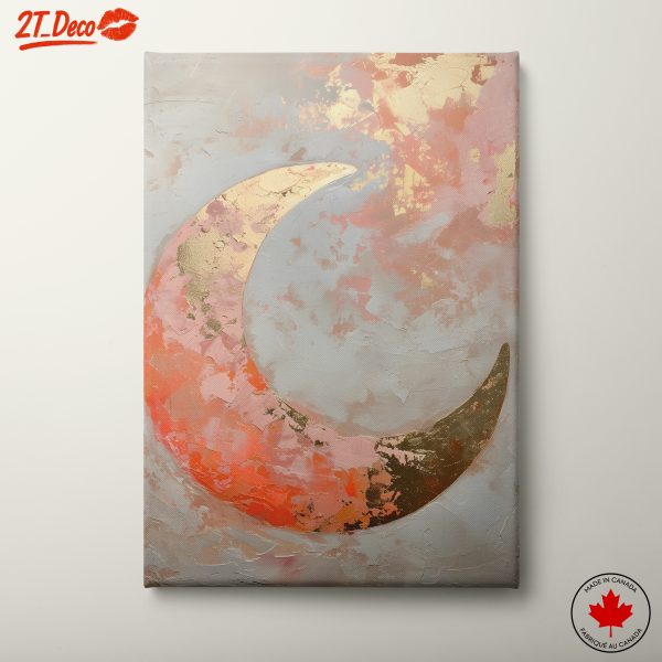 Abstract Crescent Moon Art
