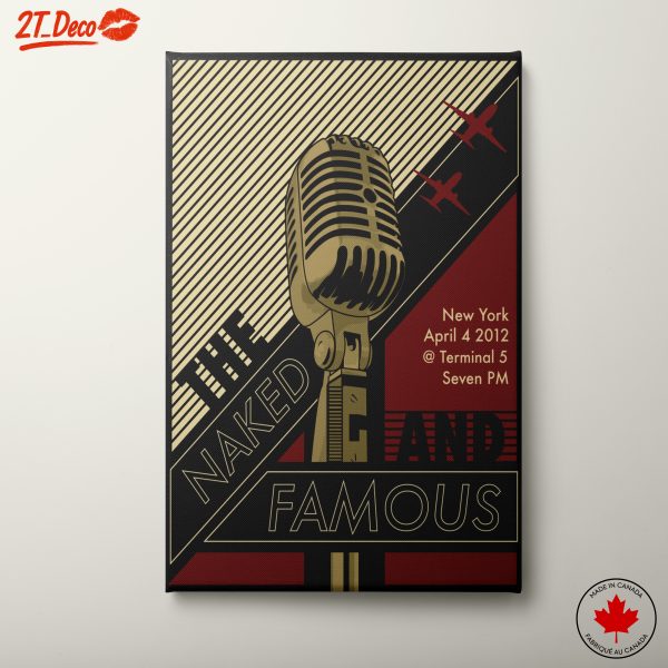 Vintage Music Concert Art of The Naked and Famous