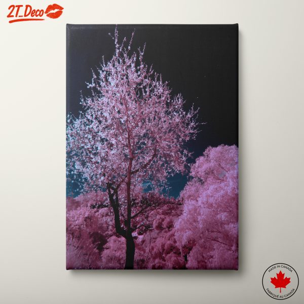 Surreal Pink Blossoming Tree Art