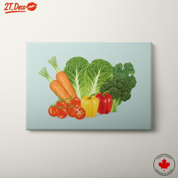Stylized Vegetable Illustrations for Kitchen Decor