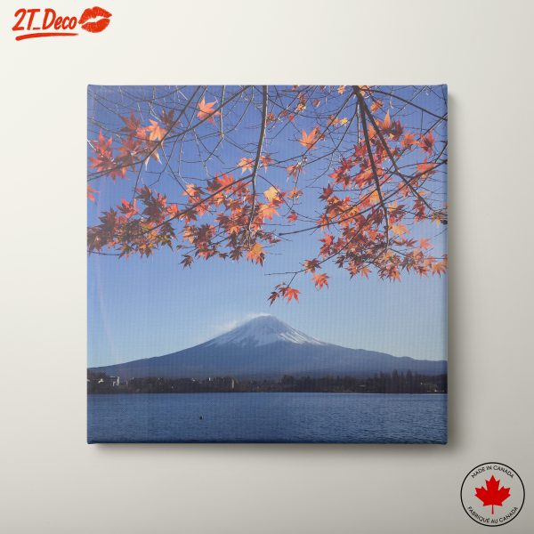 Scenic View of Mount Fuji with Autumn Leaves
