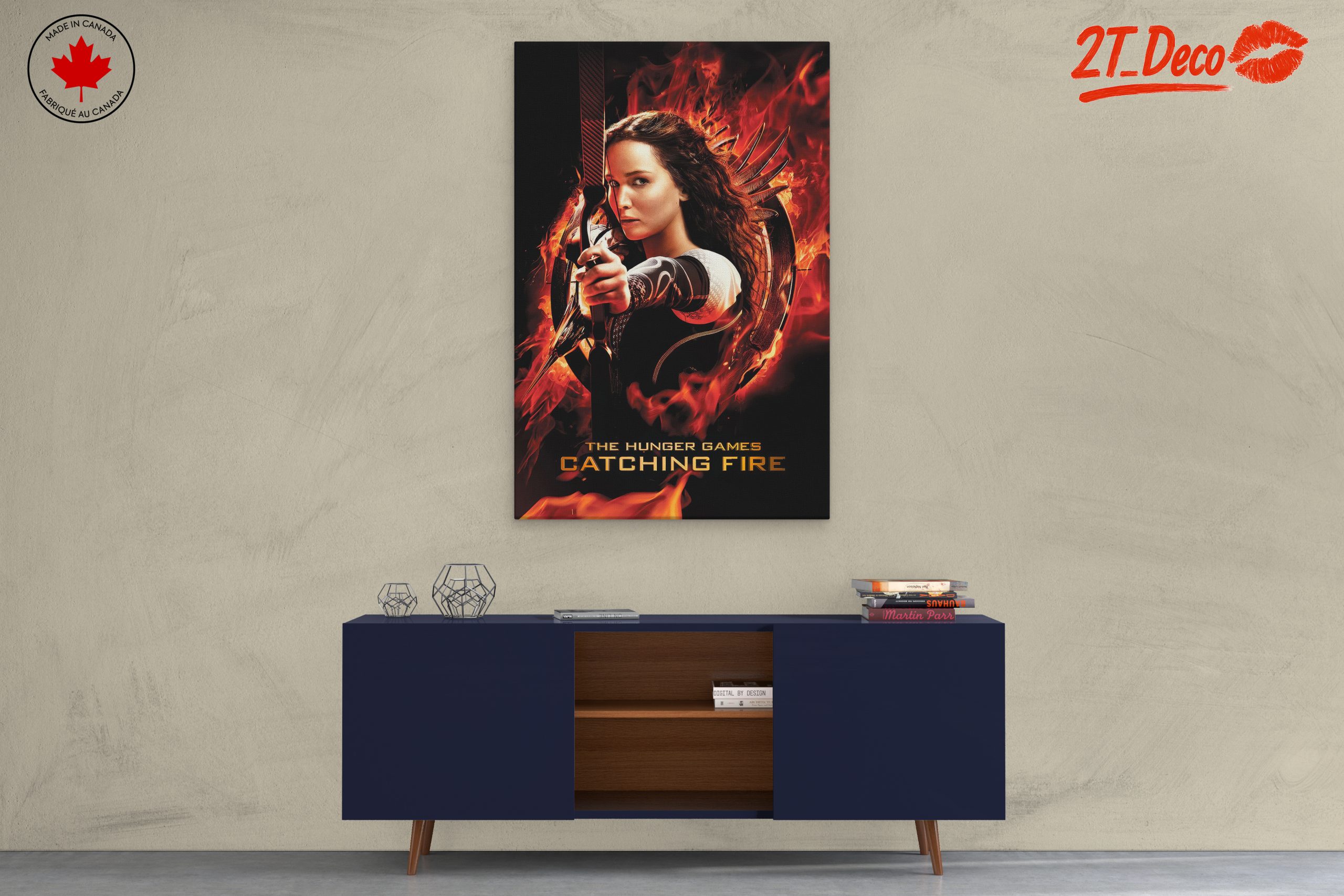 Dramatic Anime Character with Fire Background - Image 3