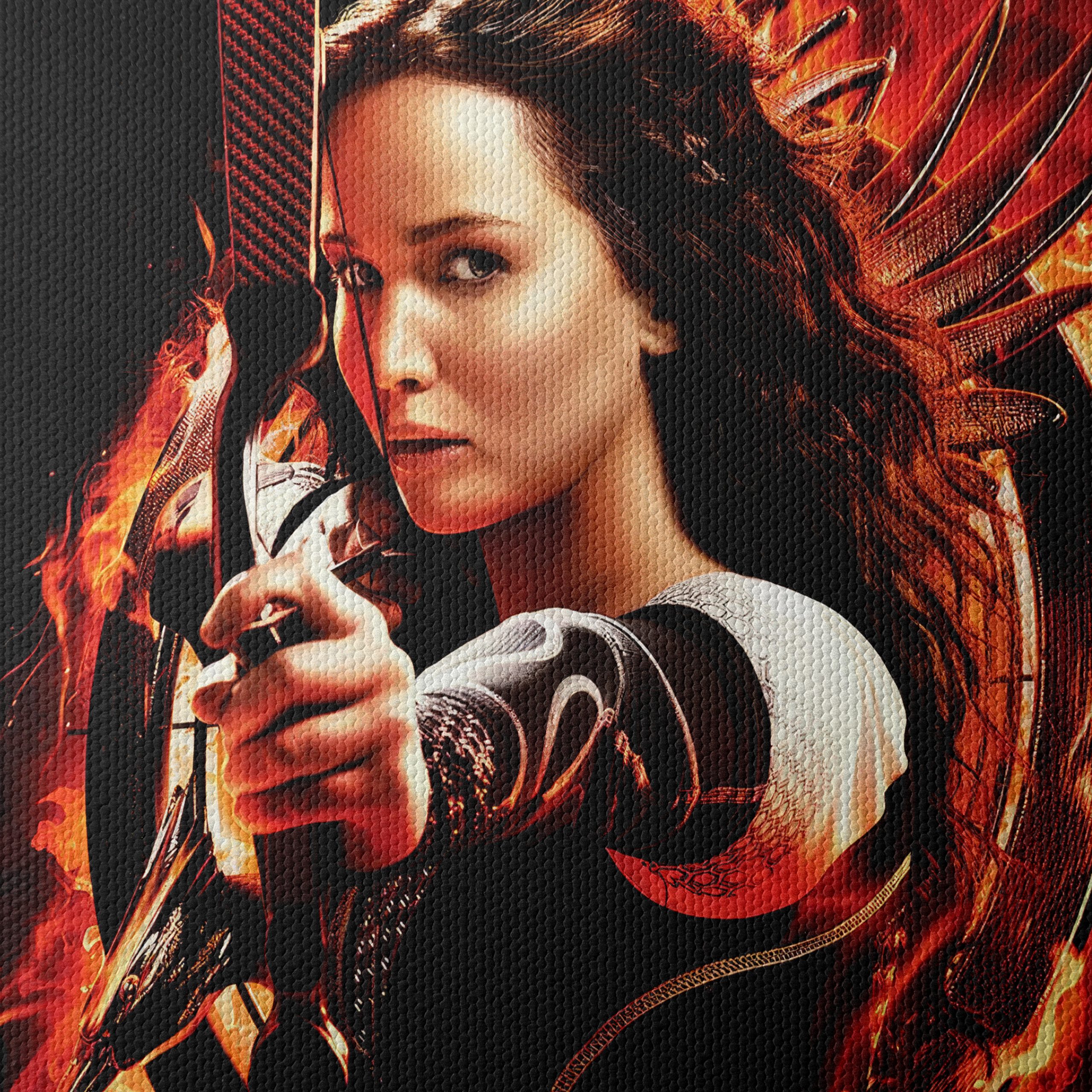 Dramatic Anime Character with Fire Background - Image 4