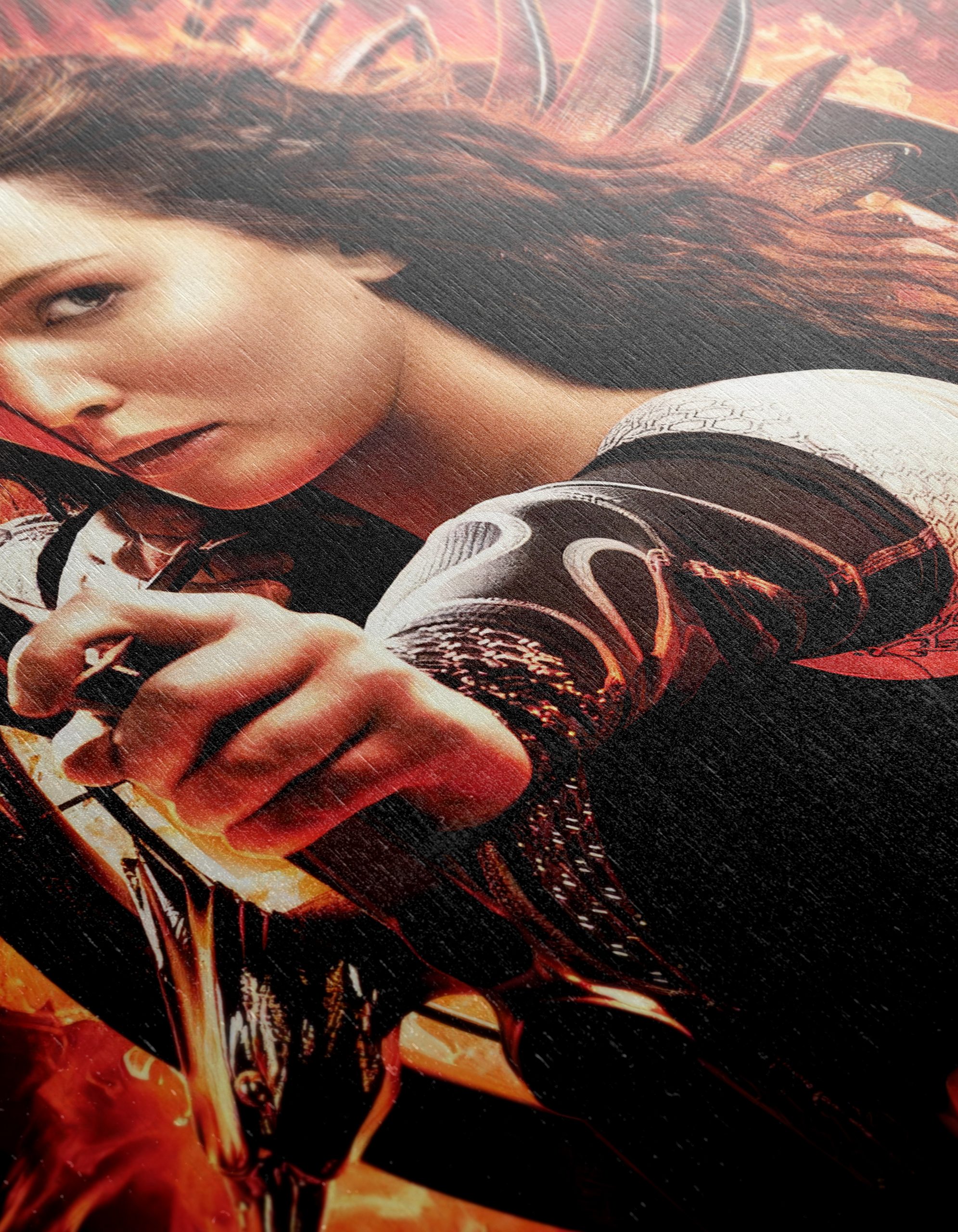 Dramatic Anime Character with Fire Background - Image 12