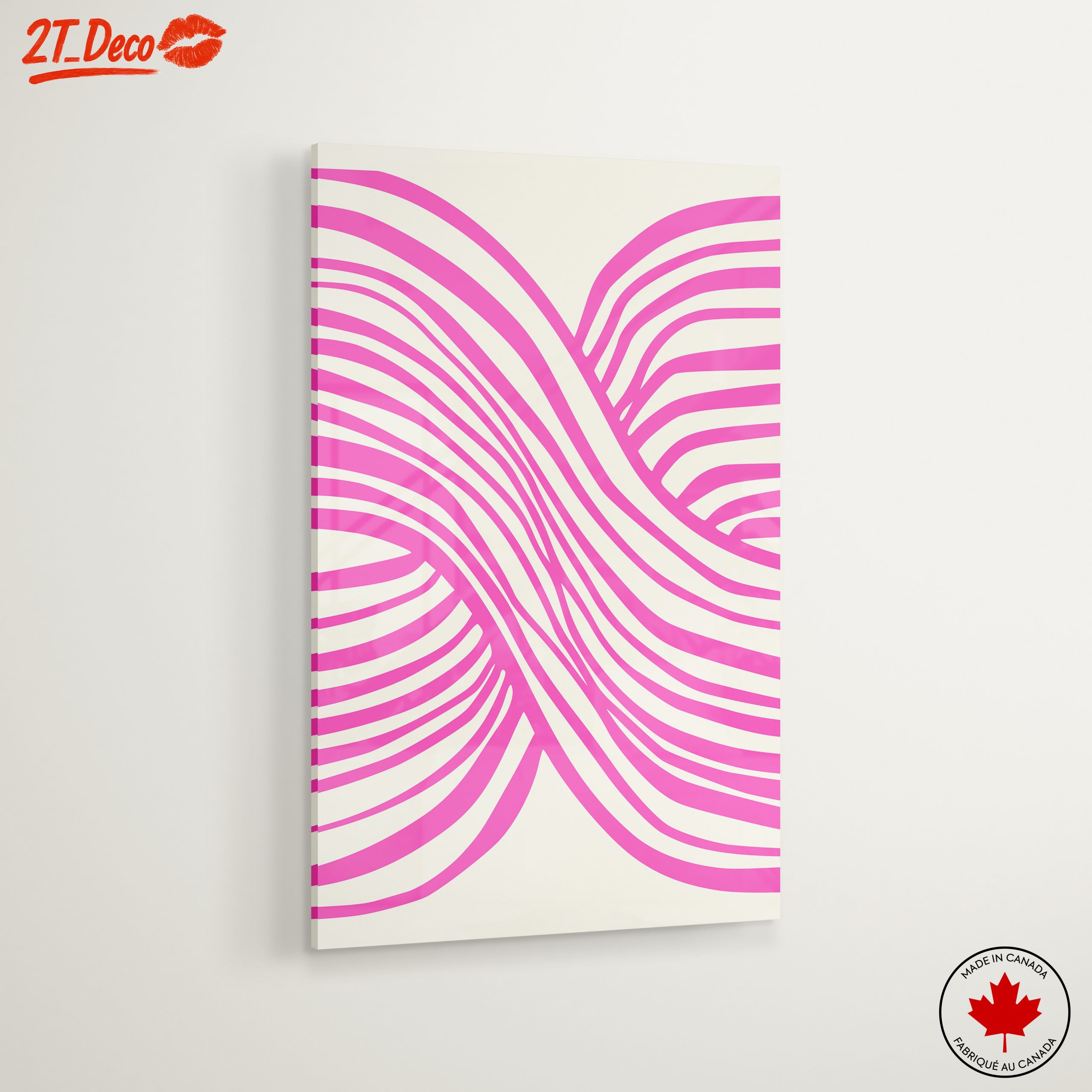 Pink Lines Abstract Art - Image 6