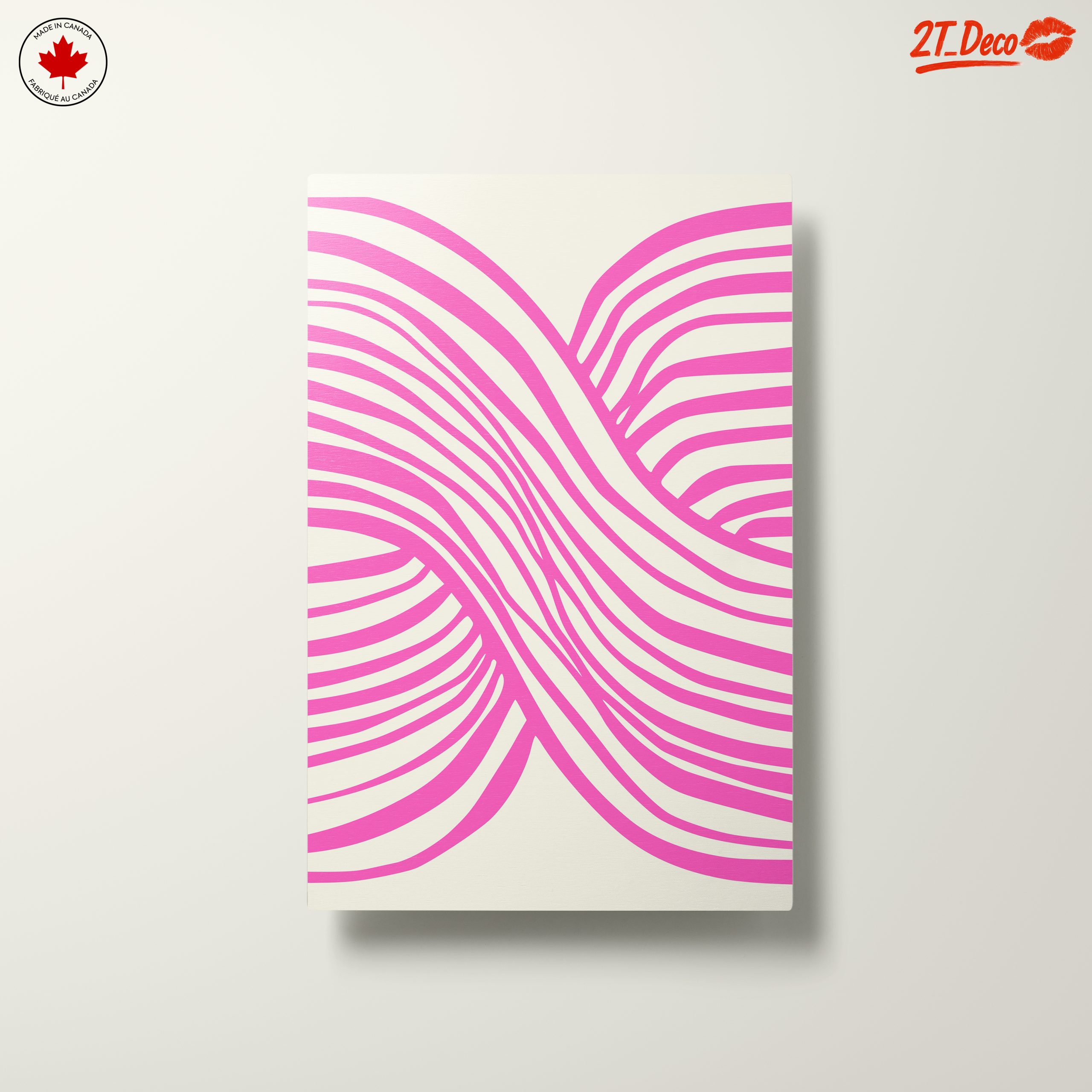 Pink Lines Abstract Art - Image 10