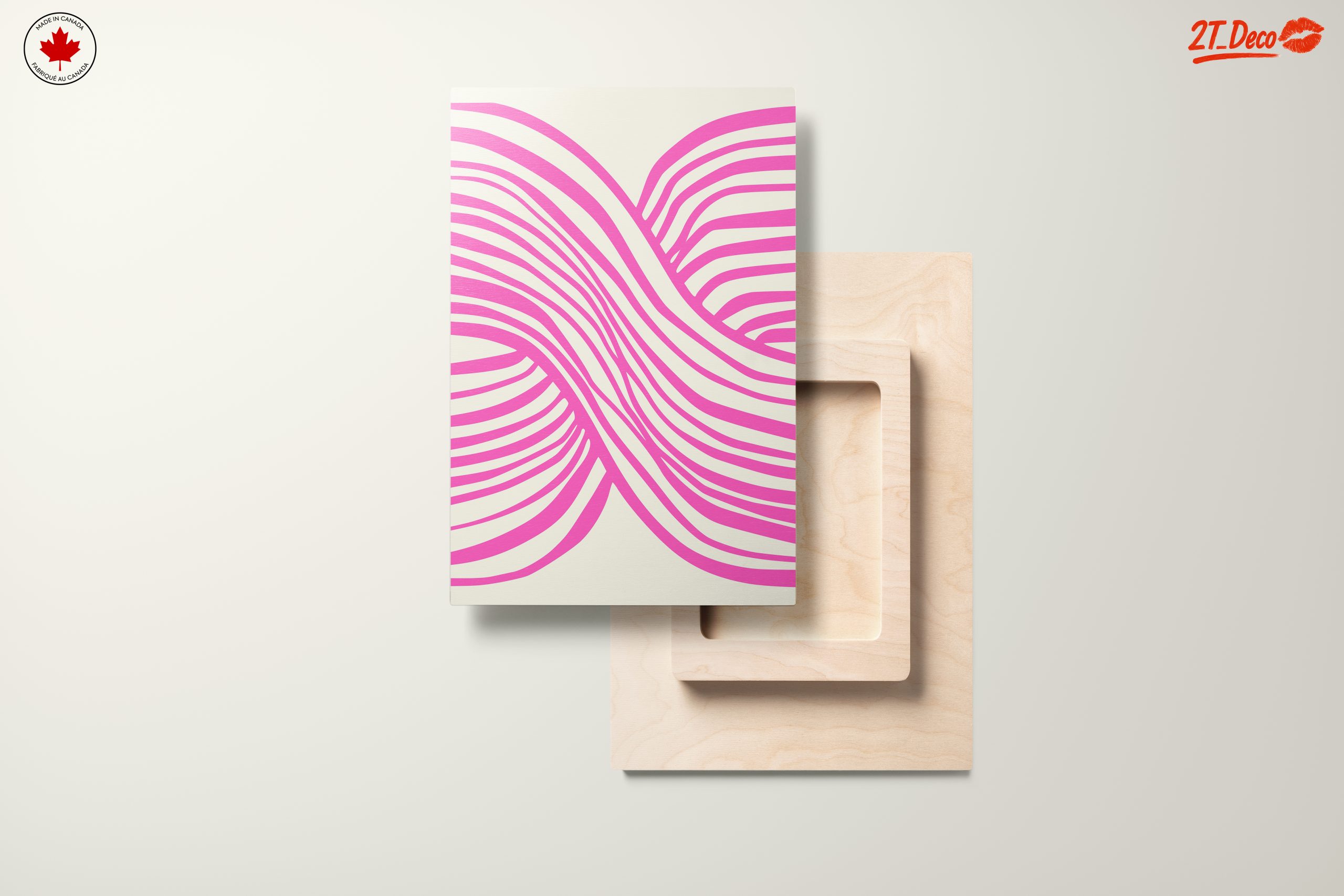 Pink Lines Abstract Art - Image 11