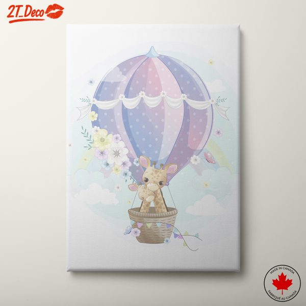 Sweet Giraffes in a Hot Air Balloon