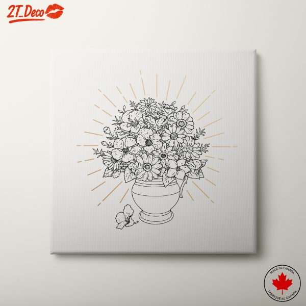 Floral Design with Radiant Background