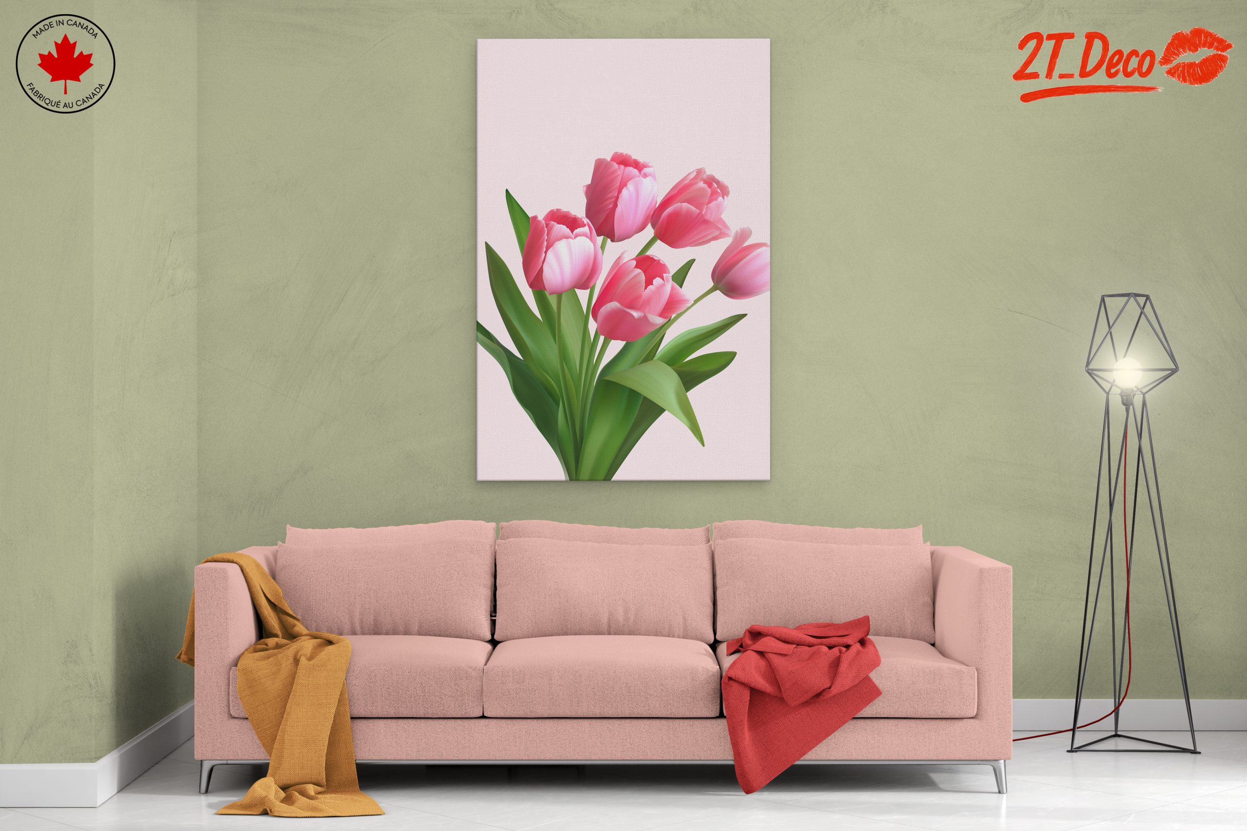 Pink Tulip Bouquet on Soft Background - Image 2