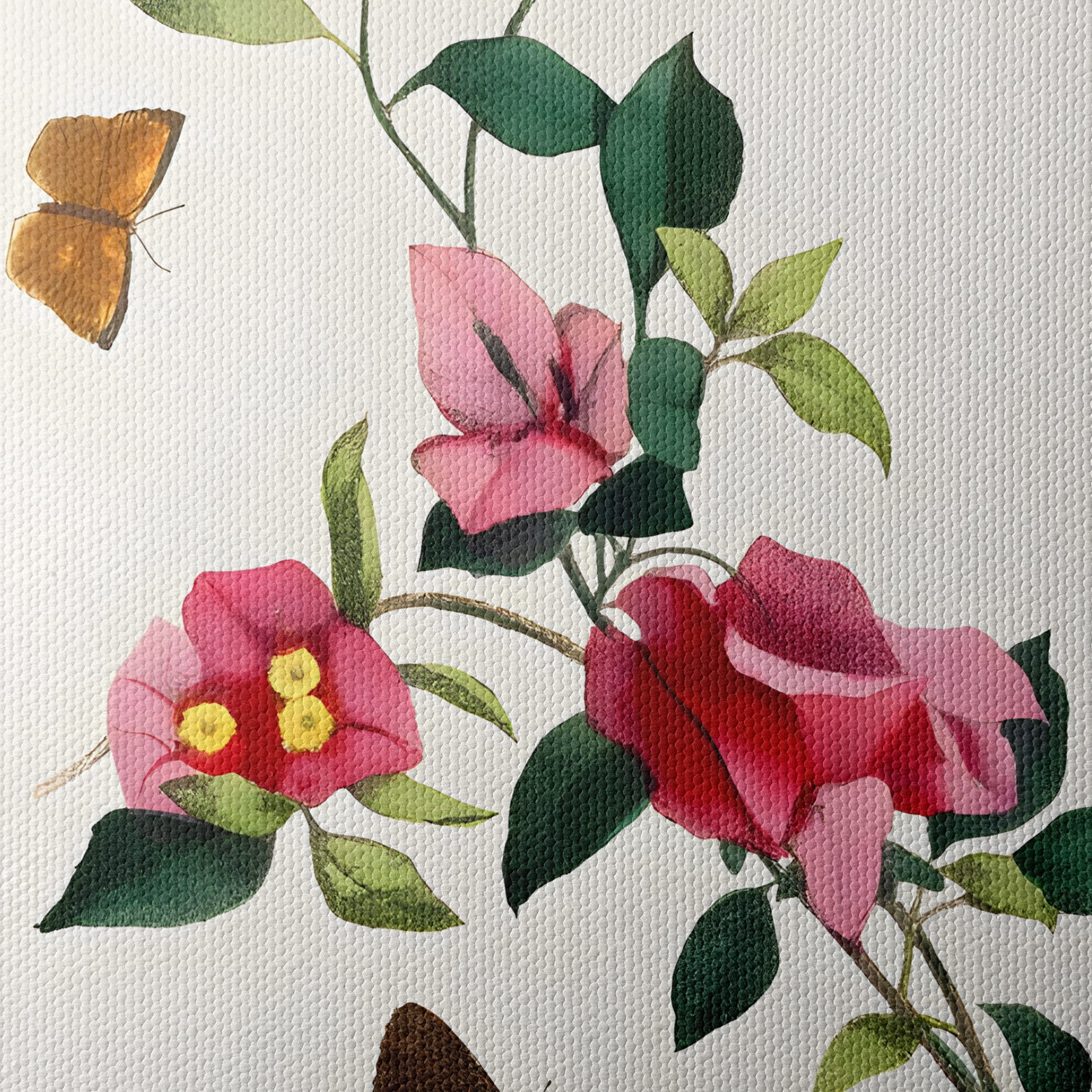 Bougainvillea Flower Art with Butterflies - Image 4