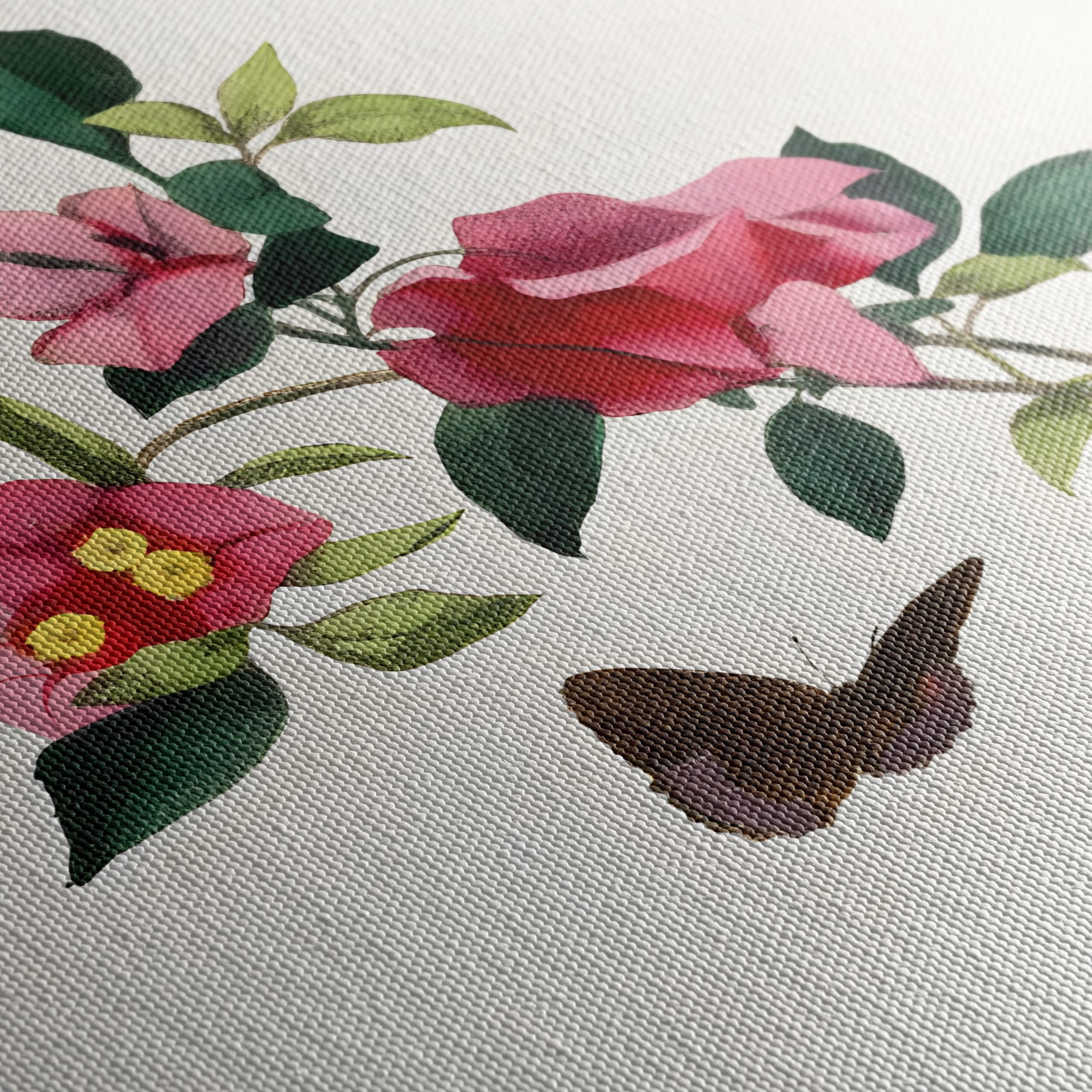 Bougainvillea Flower Art with Butterflies - Image 5