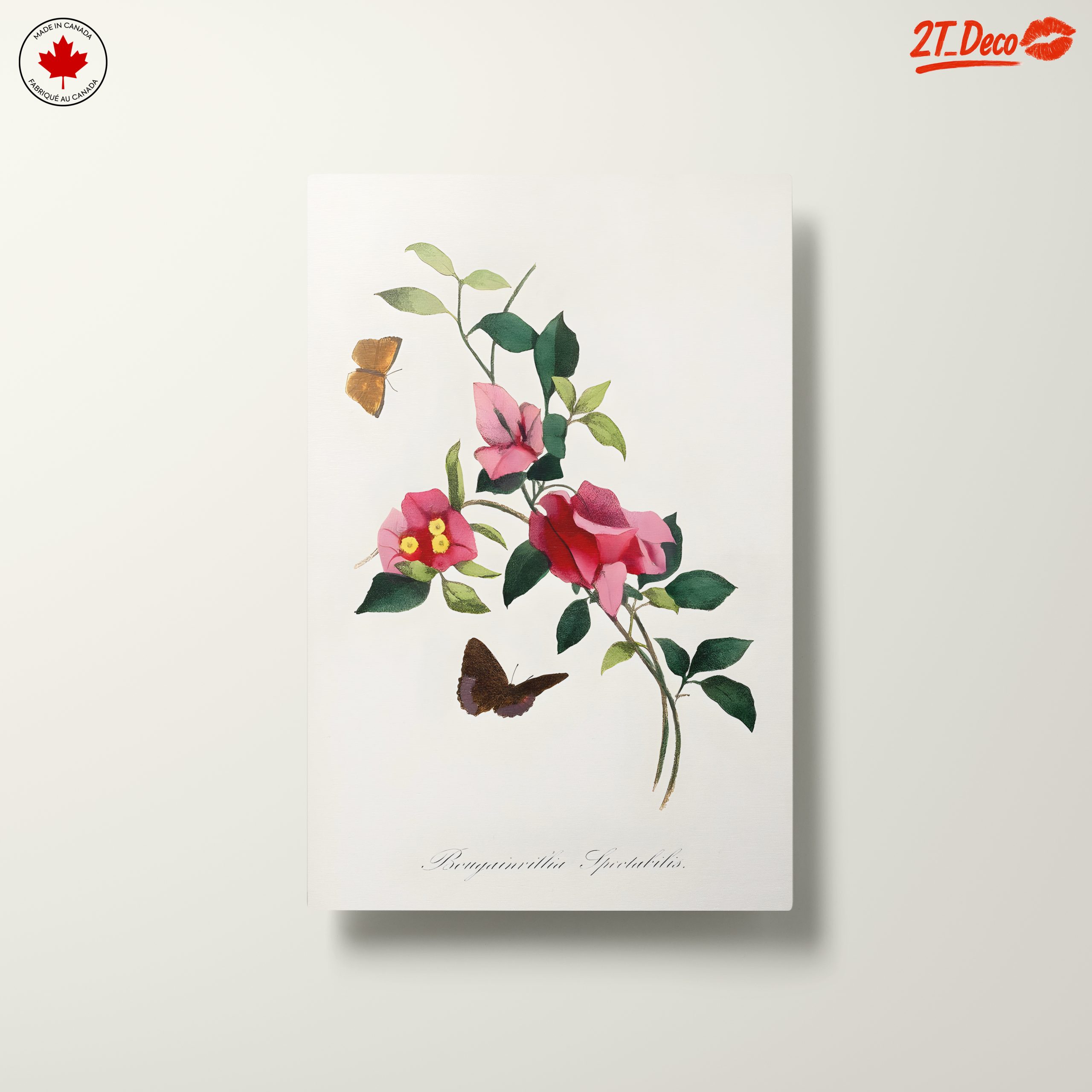 Bougainvillea Flower Art with Butterflies - Image 10