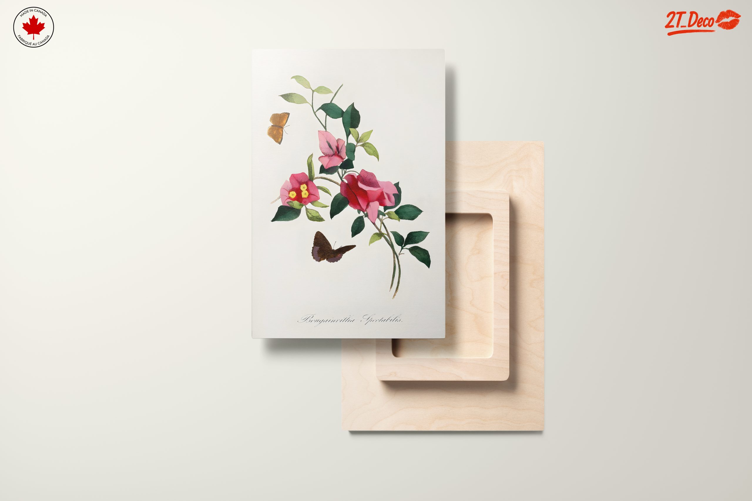 Bougainvillea Flower Art with Butterflies - Image 11