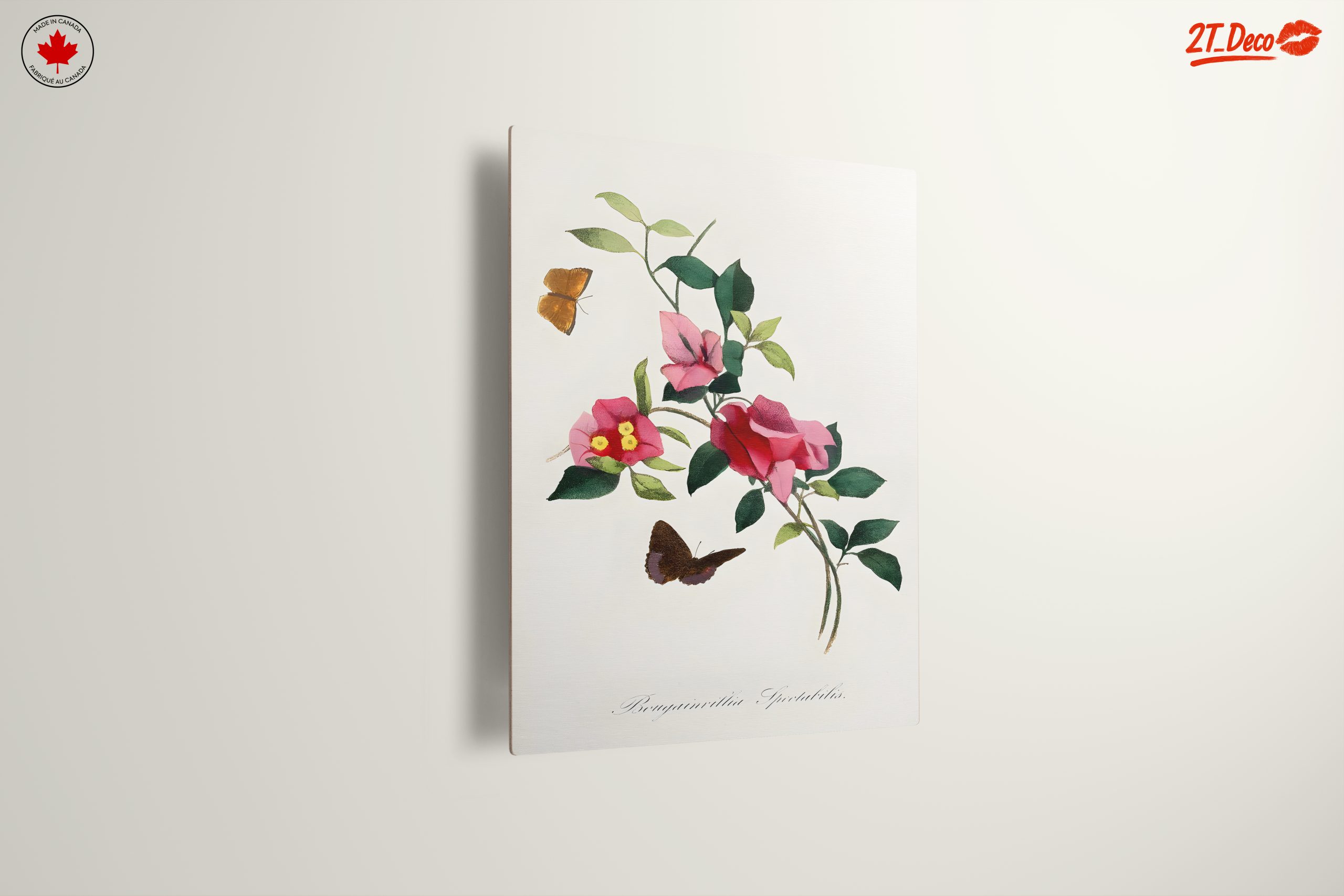 Bougainvillea Flower Art with Butterflies - Image 13