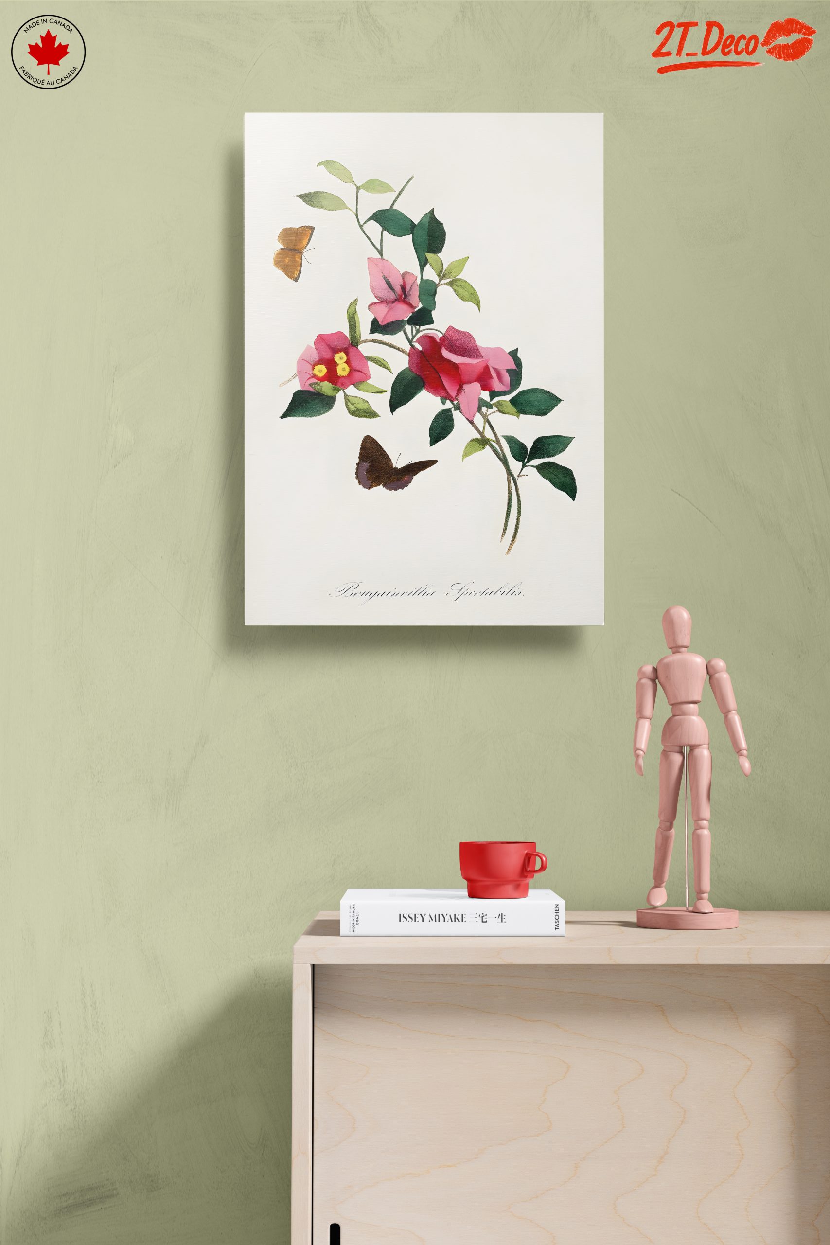 Bougainvillea Flower Art with Butterflies - Image 14