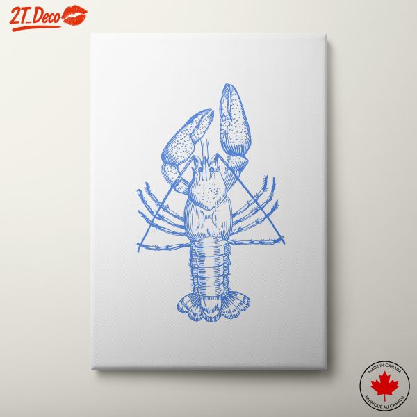 Lobster Illustration in Blue