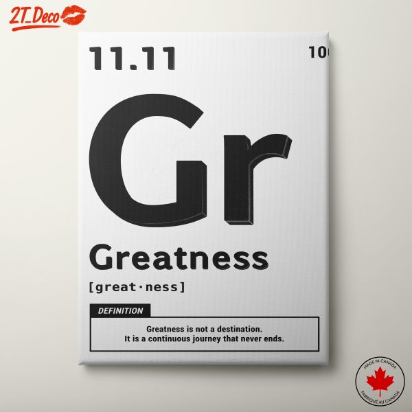 Greatness Typography Art for Motivation