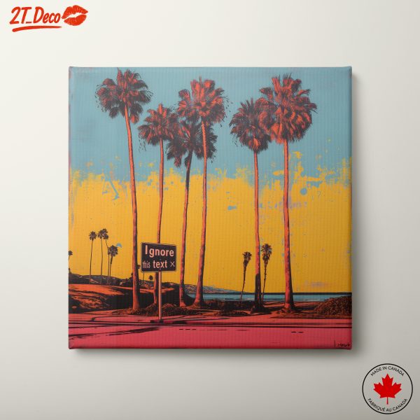 Palm Trees Against Vibrant Sunset