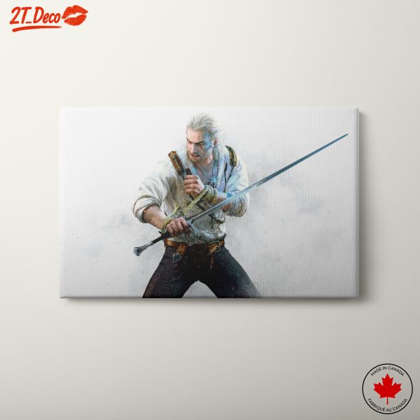 The Witcher Character Artwork with Sword