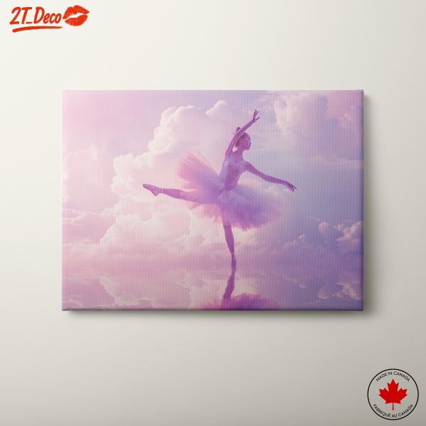 Ethereal Ballet Dancer in Dreamy Clouds