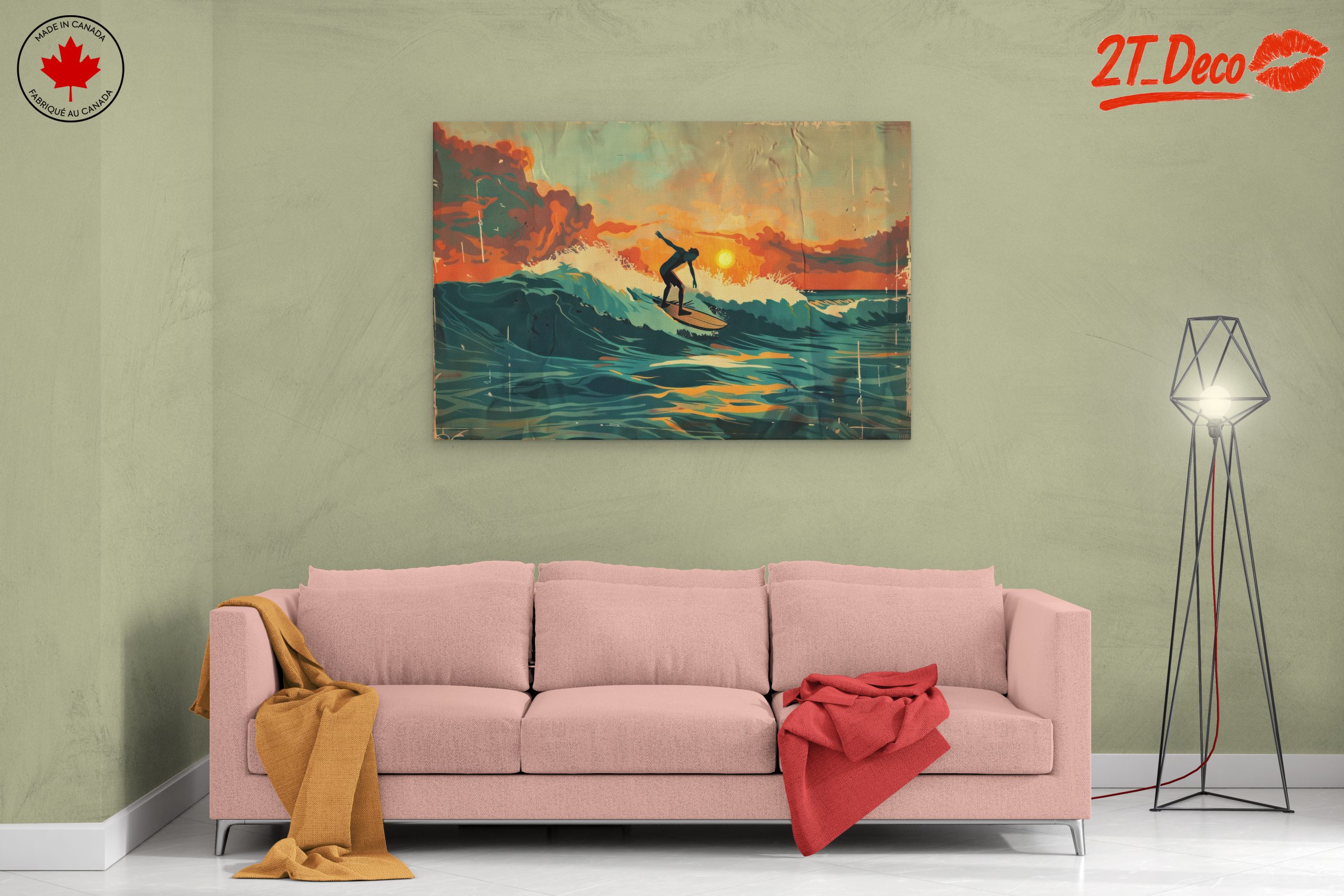 Surfer Riding Waves at Sunset 3 - Image 2