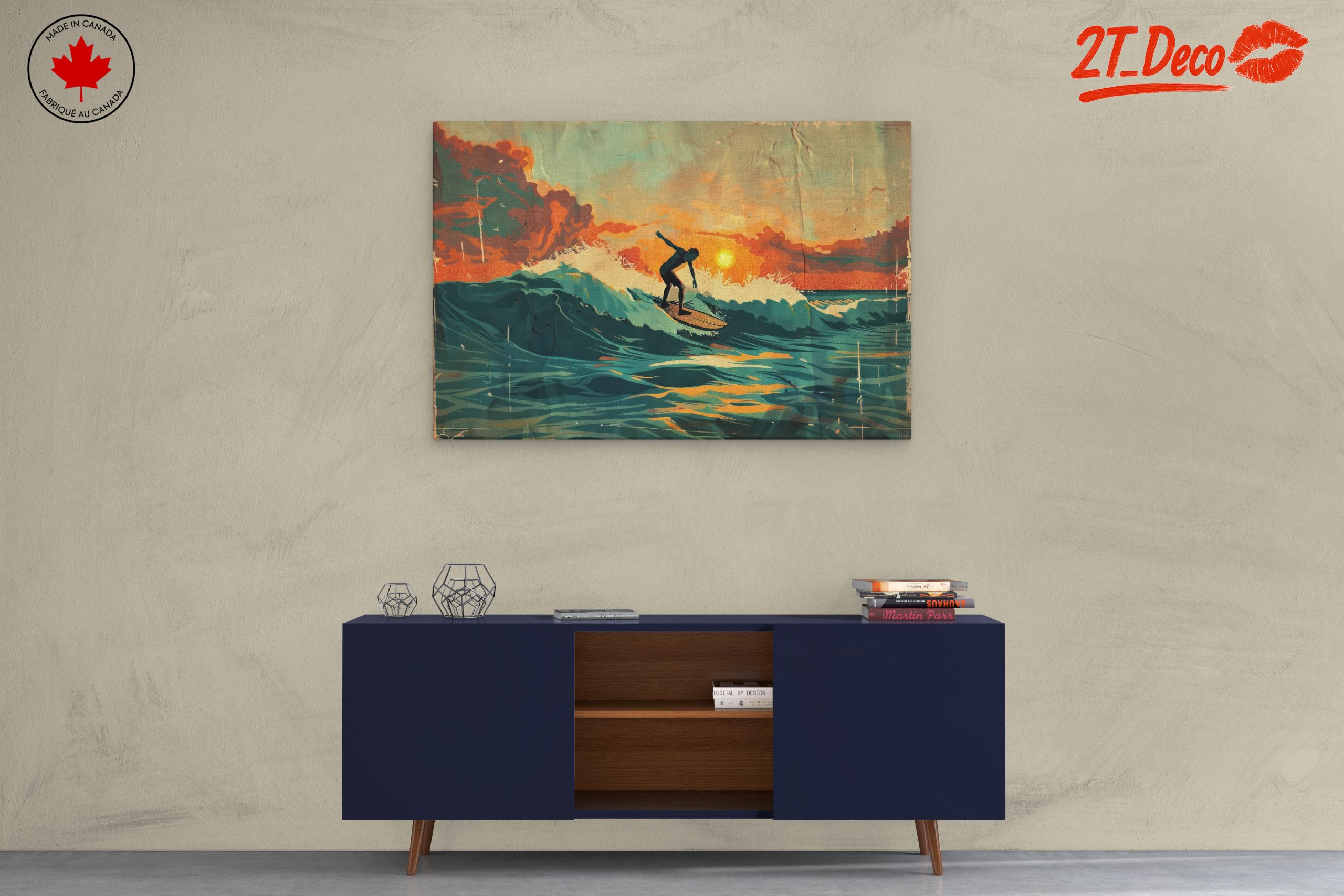 Surfer Riding Waves at Sunset 3 - Image 3