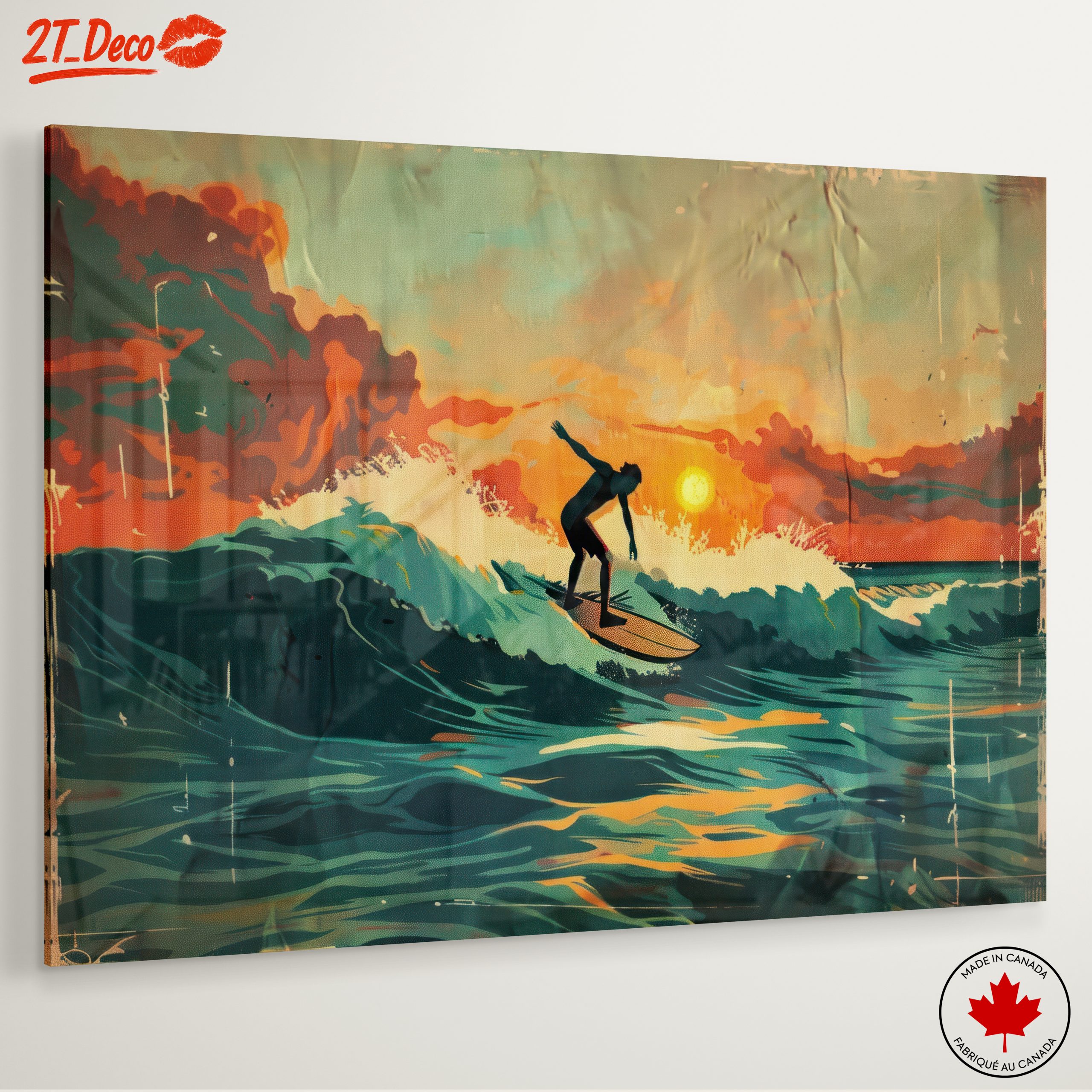 Surfer Riding Waves at Sunset 3 - Image 6