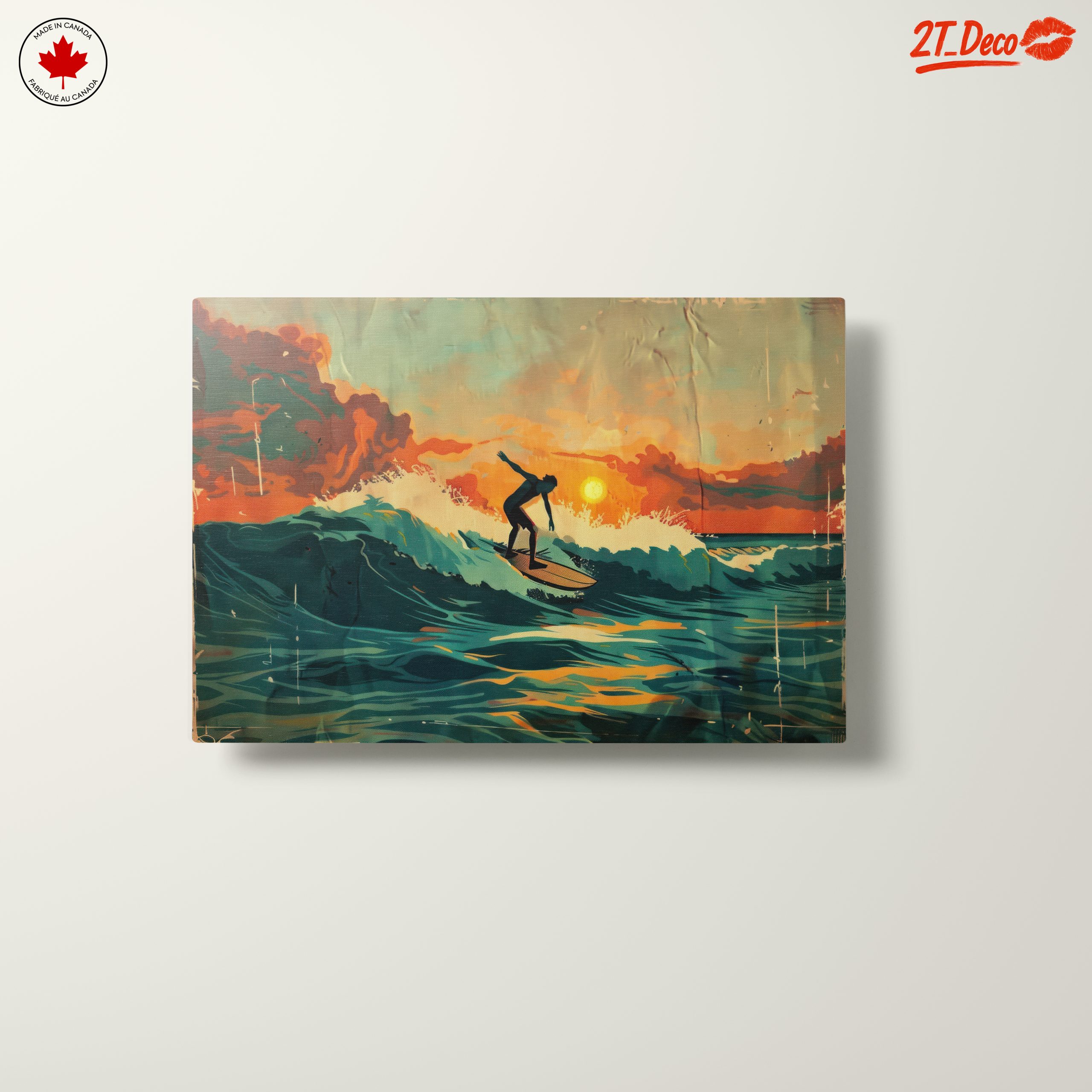 Surfer Riding Waves at Sunset 3 - Image 10