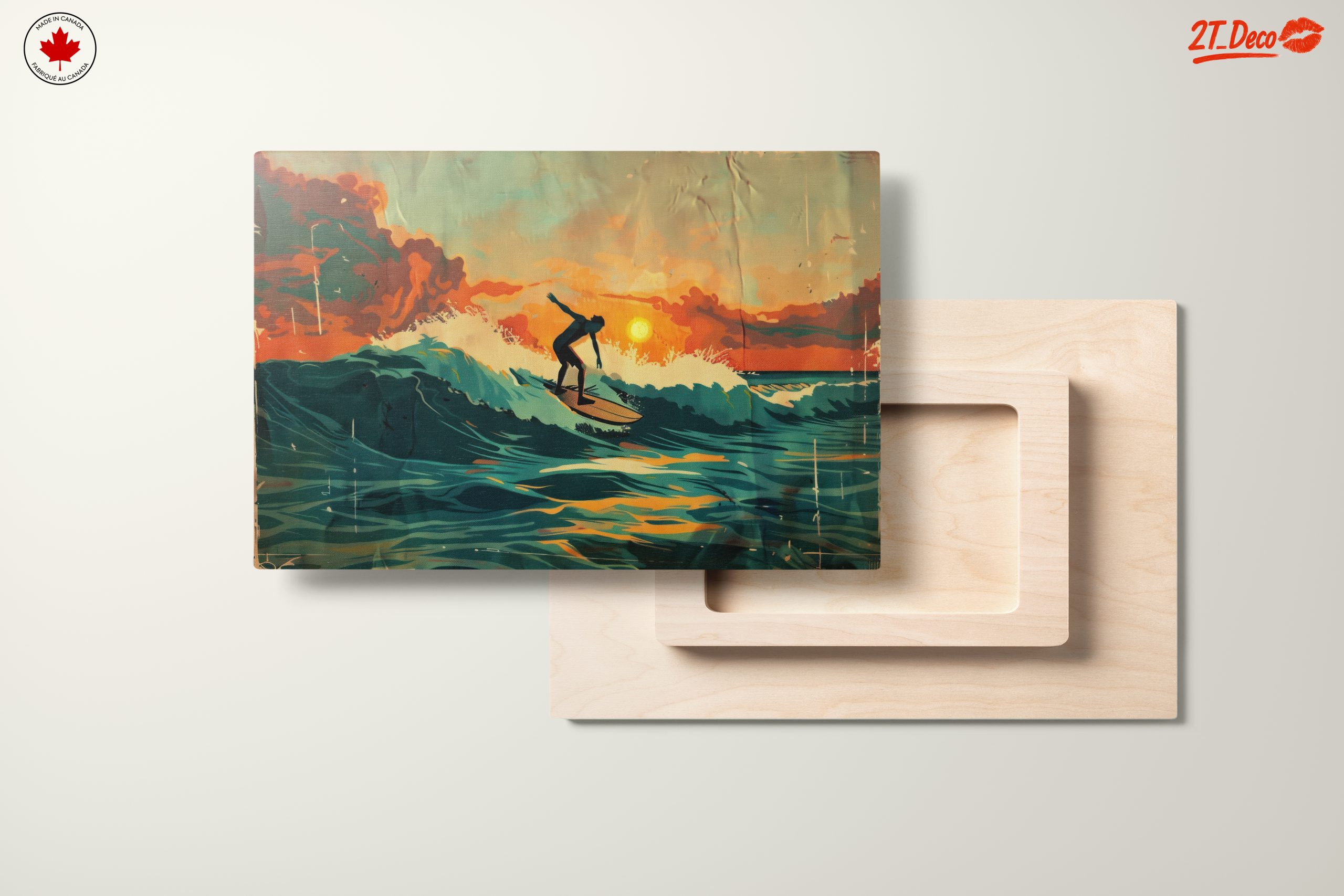 Surfer Riding Waves at Sunset 3 - Image 11