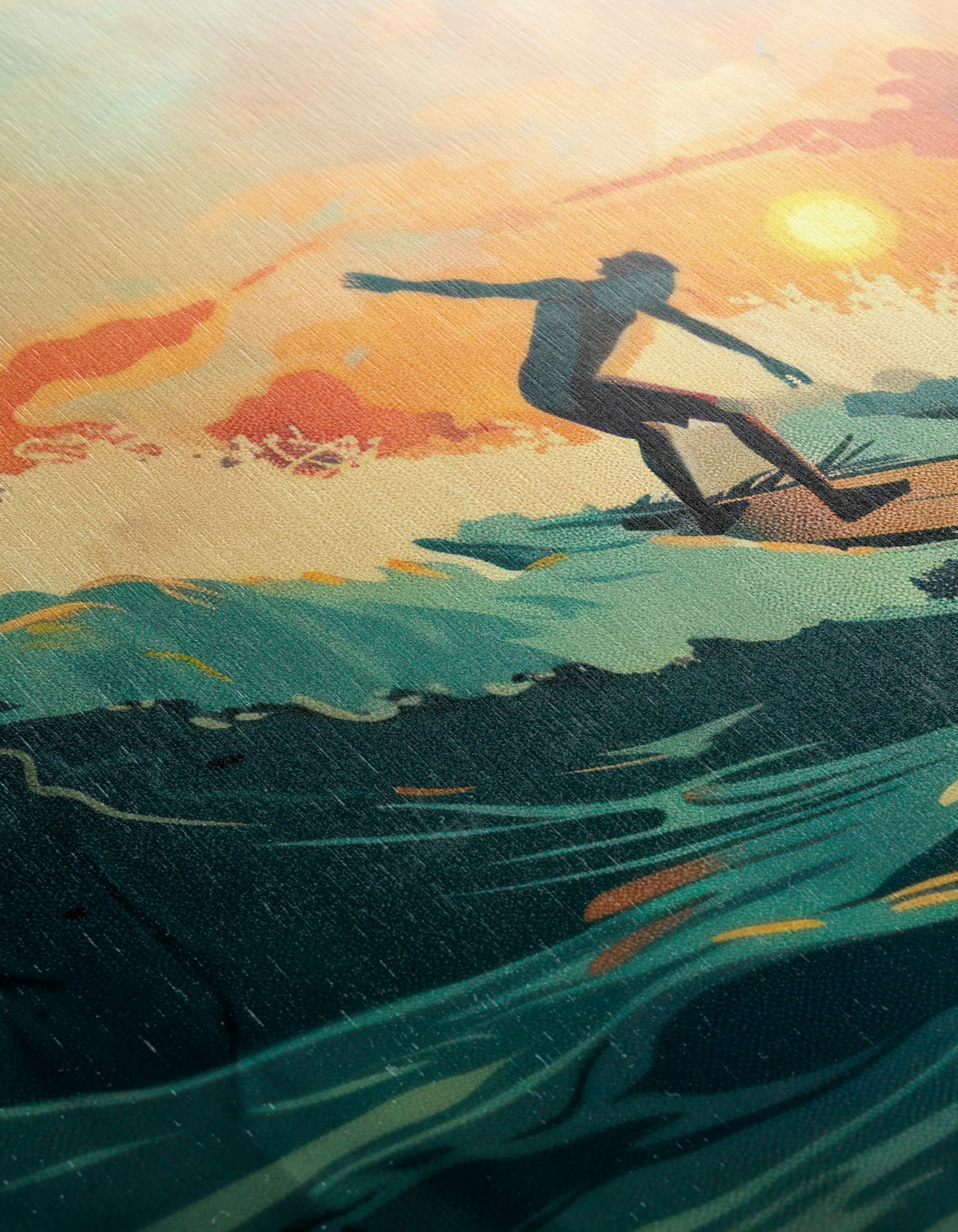 Surfer Riding Waves at Sunset 3 - Image 12
