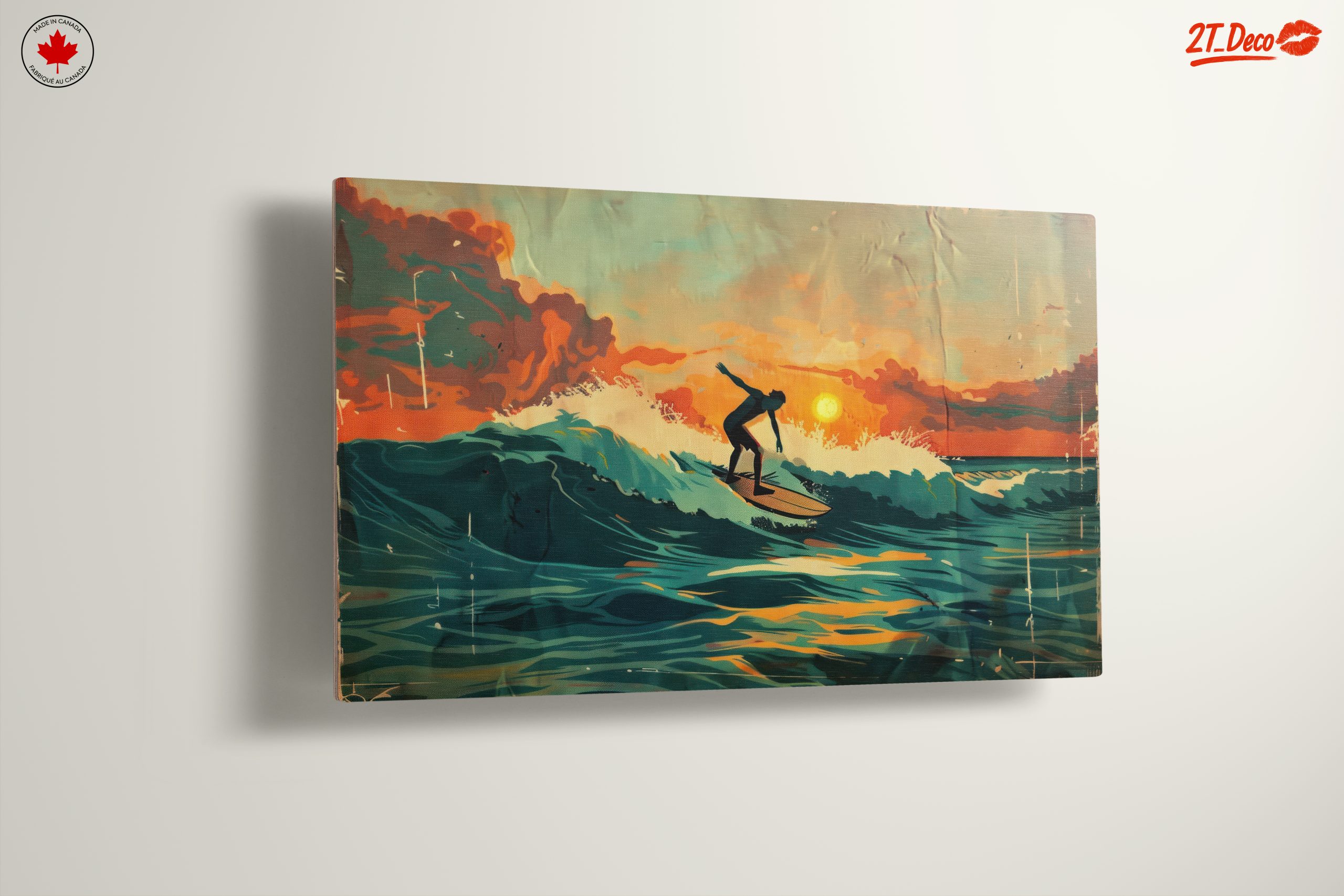 Surfer Riding Waves at Sunset 3 - Image 13