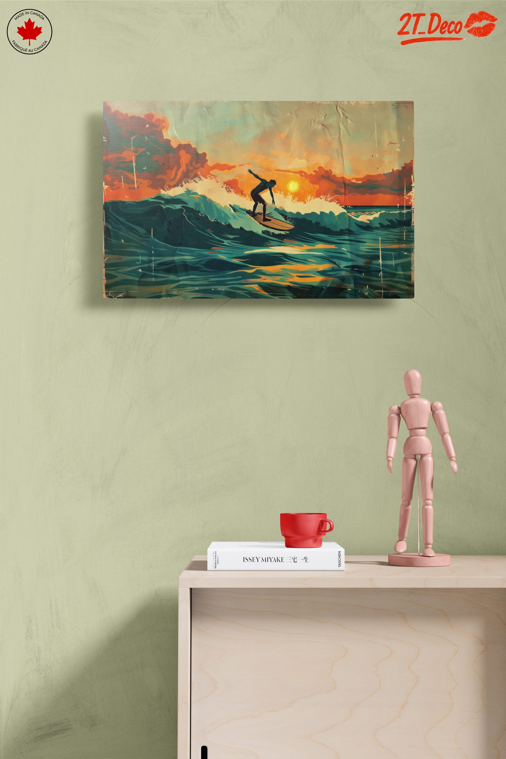 Surfer Riding Waves at Sunset 3 - Image 14