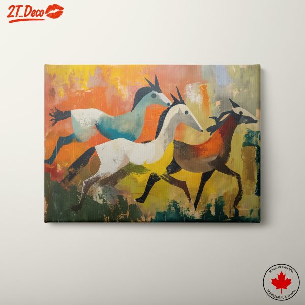 Stylized Horses in Bold Colors