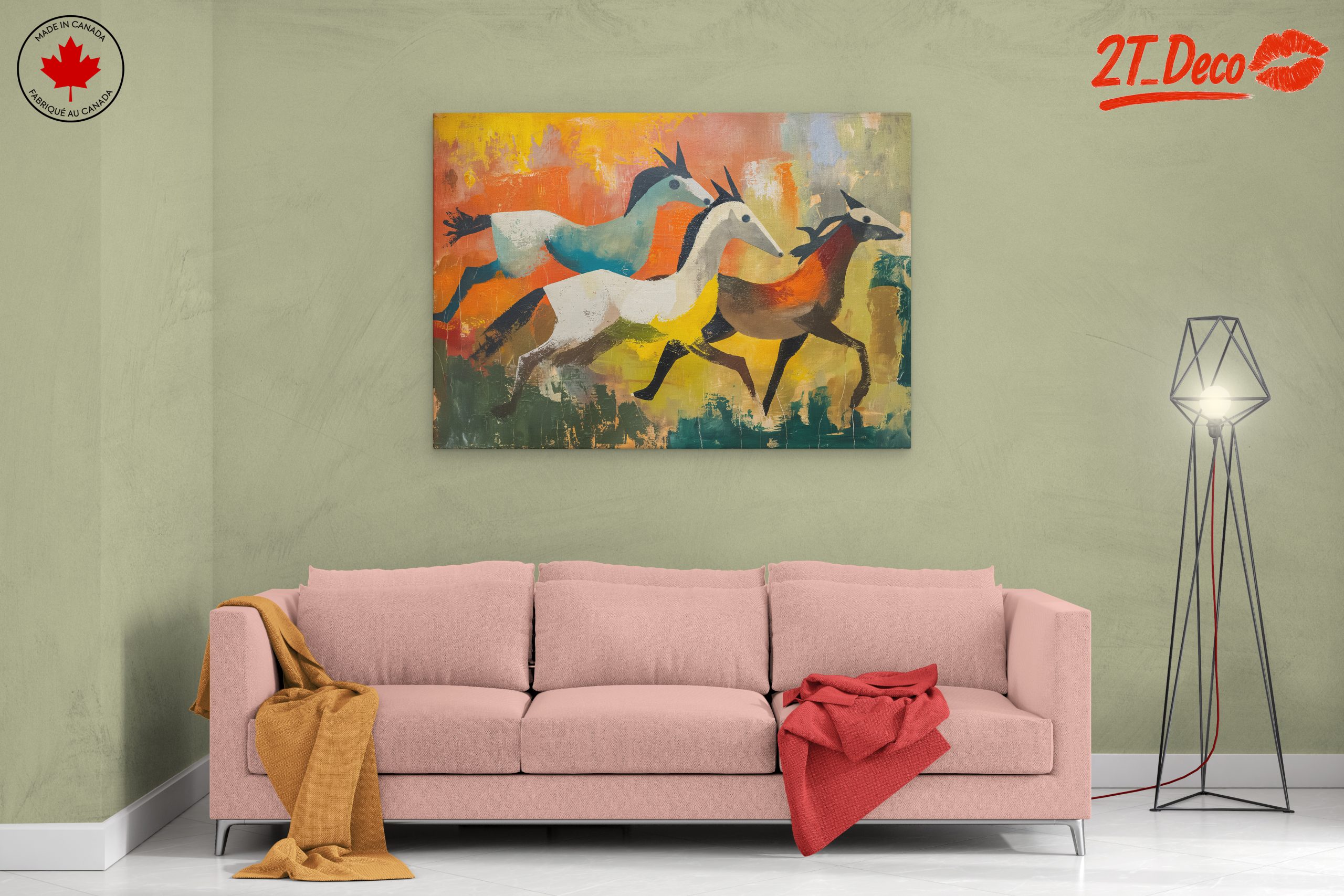Stylized Horses in Bold Colors - Image 2