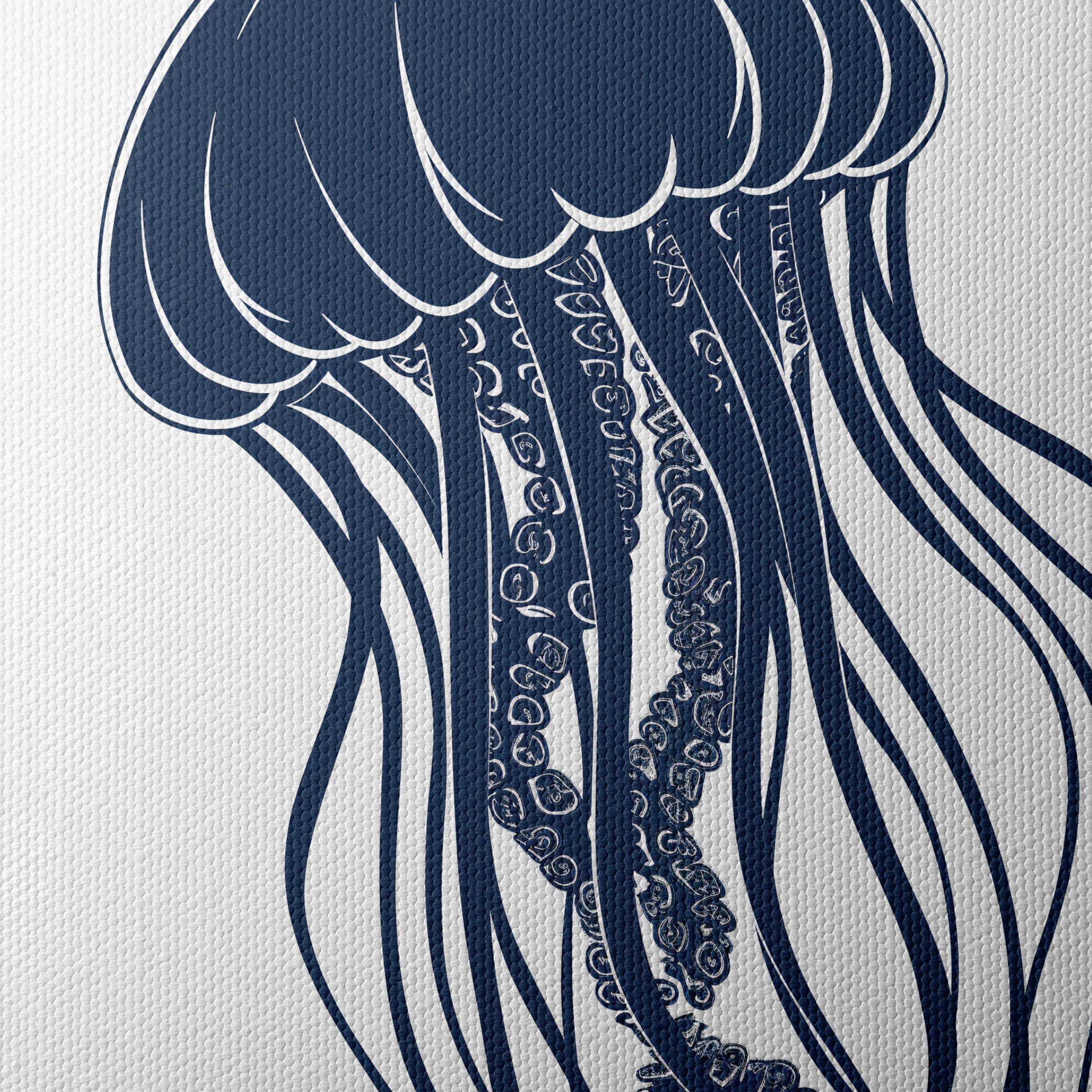 Stylized Jellyfish Art for Nautical Decor - Image 4