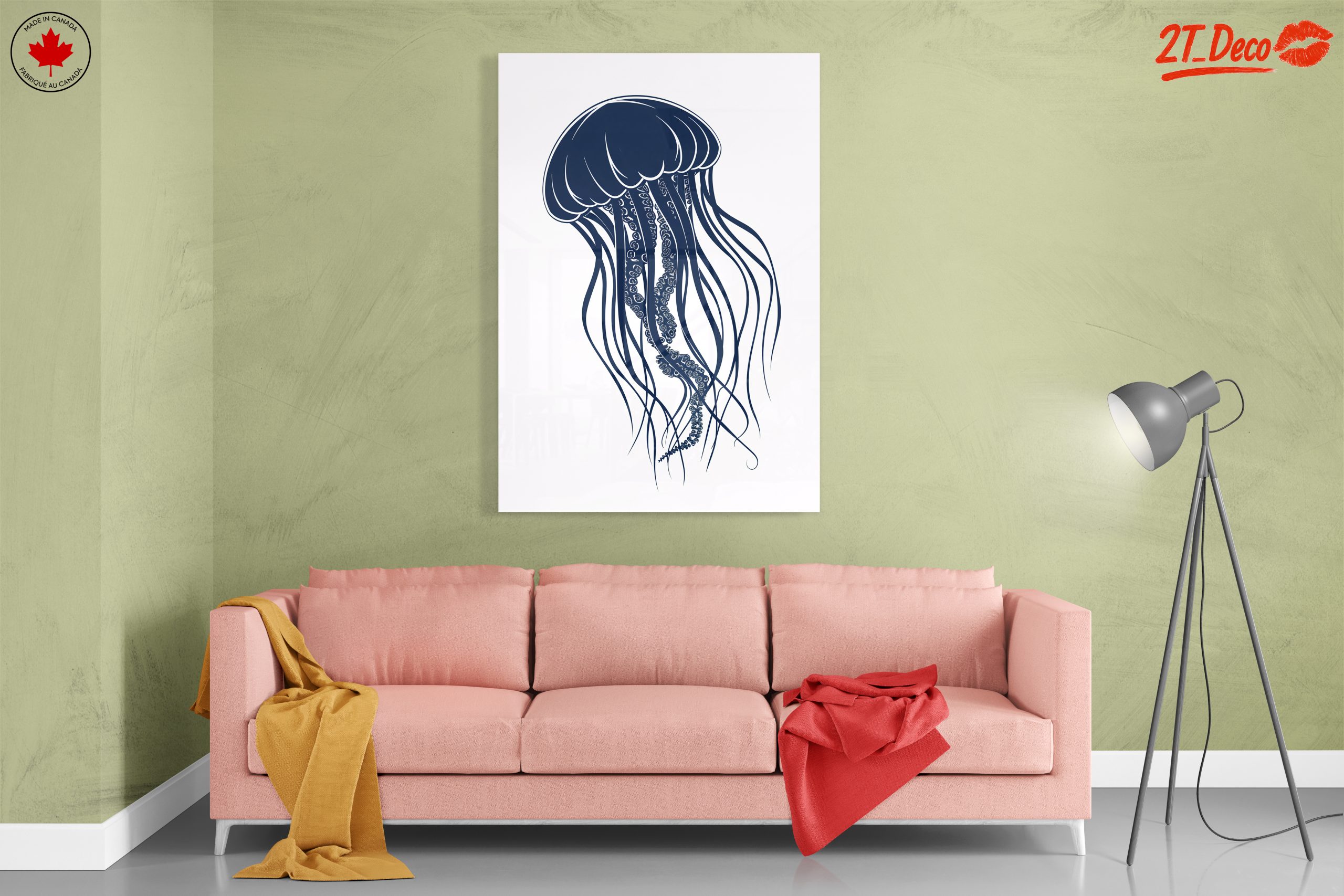 Stylized Jellyfish Art for Nautical Decor - Image 7