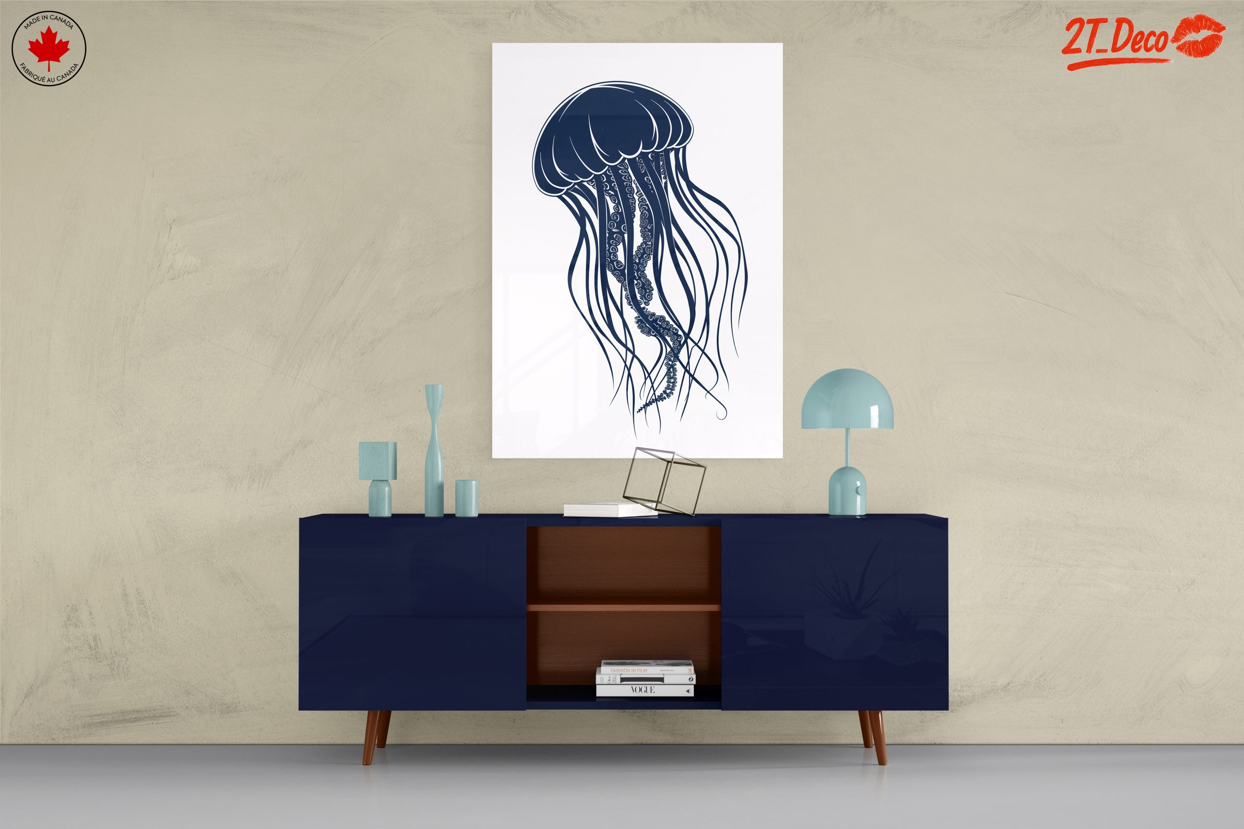 Stylized Jellyfish Art for Nautical Decor - Image 8