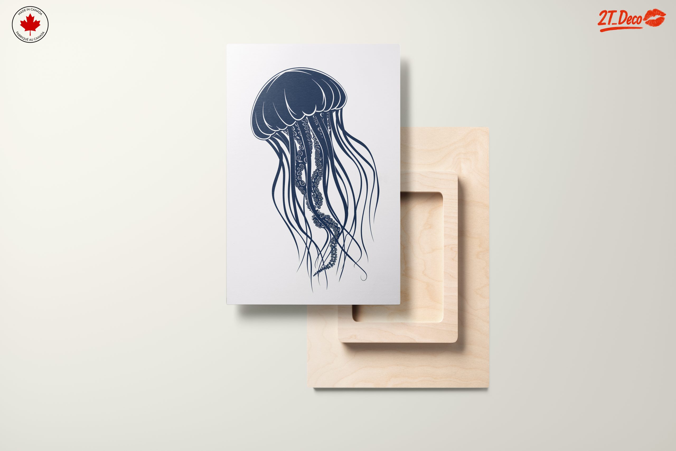 Stylized Jellyfish Art for Nautical Decor - Image 11