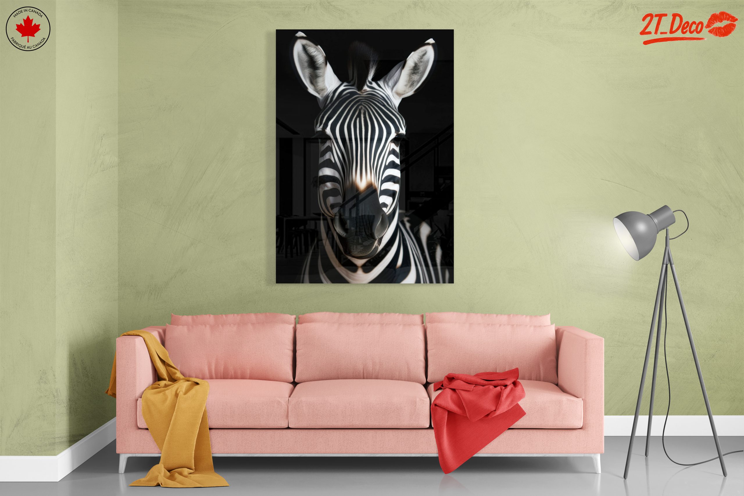 Striking Zebra Portrait Against Black Background - Image 7