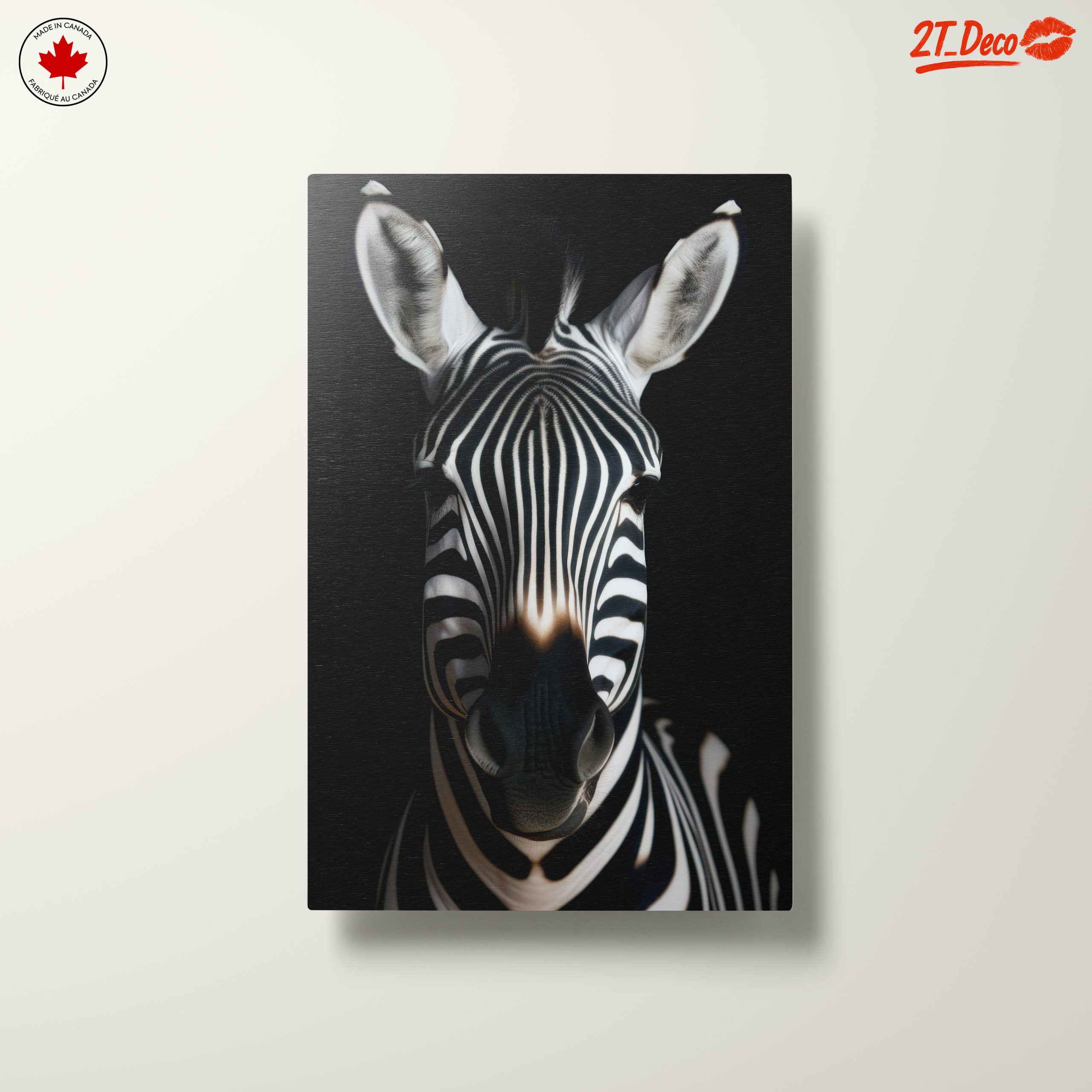 Striking Zebra Portrait Against Black Background - Image 10