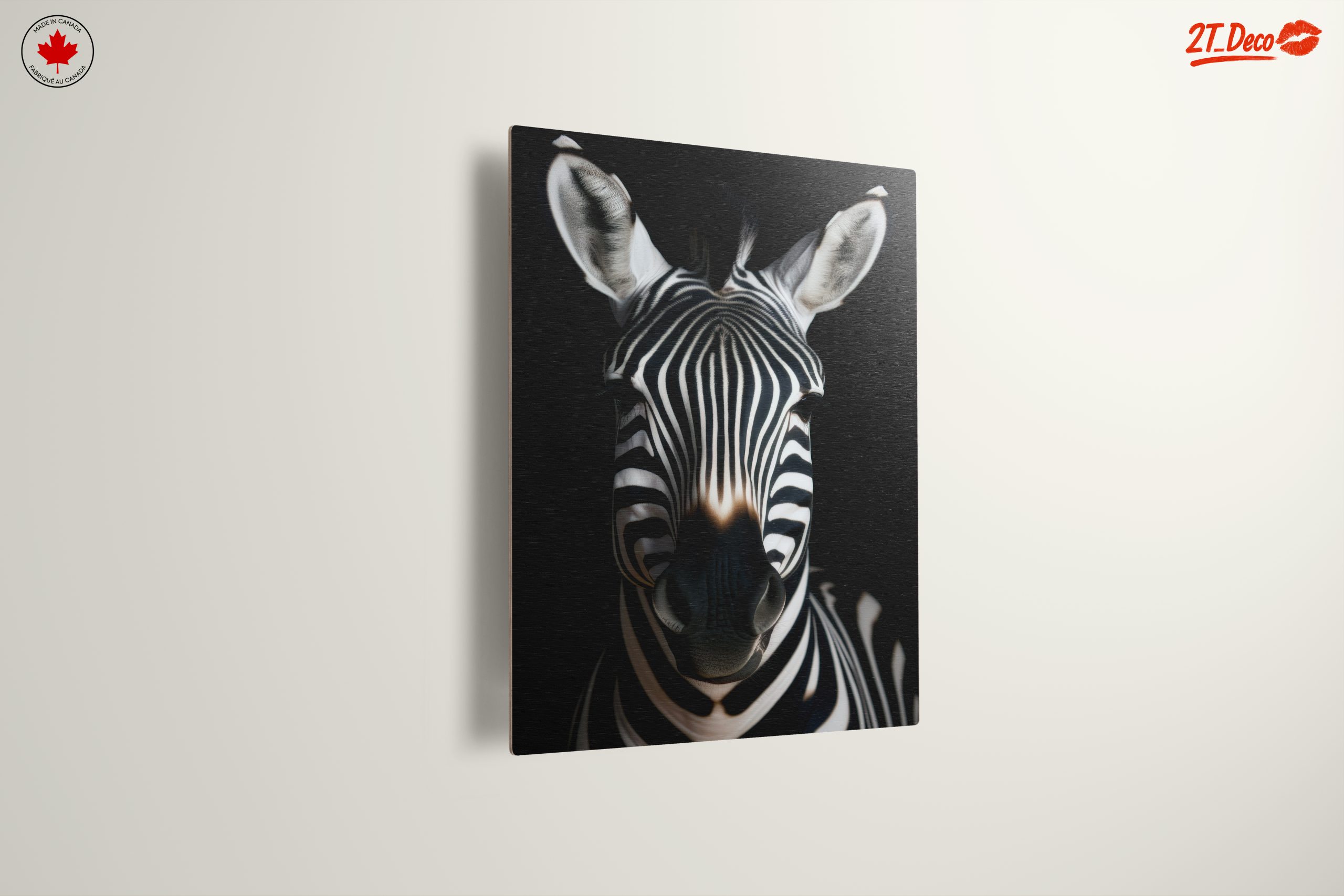 Striking Zebra Portrait Against Black Background - Image 13