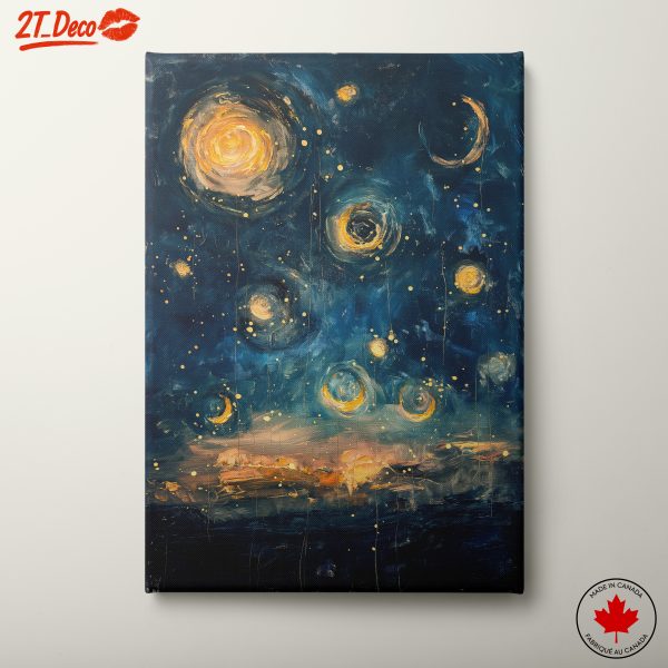 Vibrant Abstract Night Sky Art