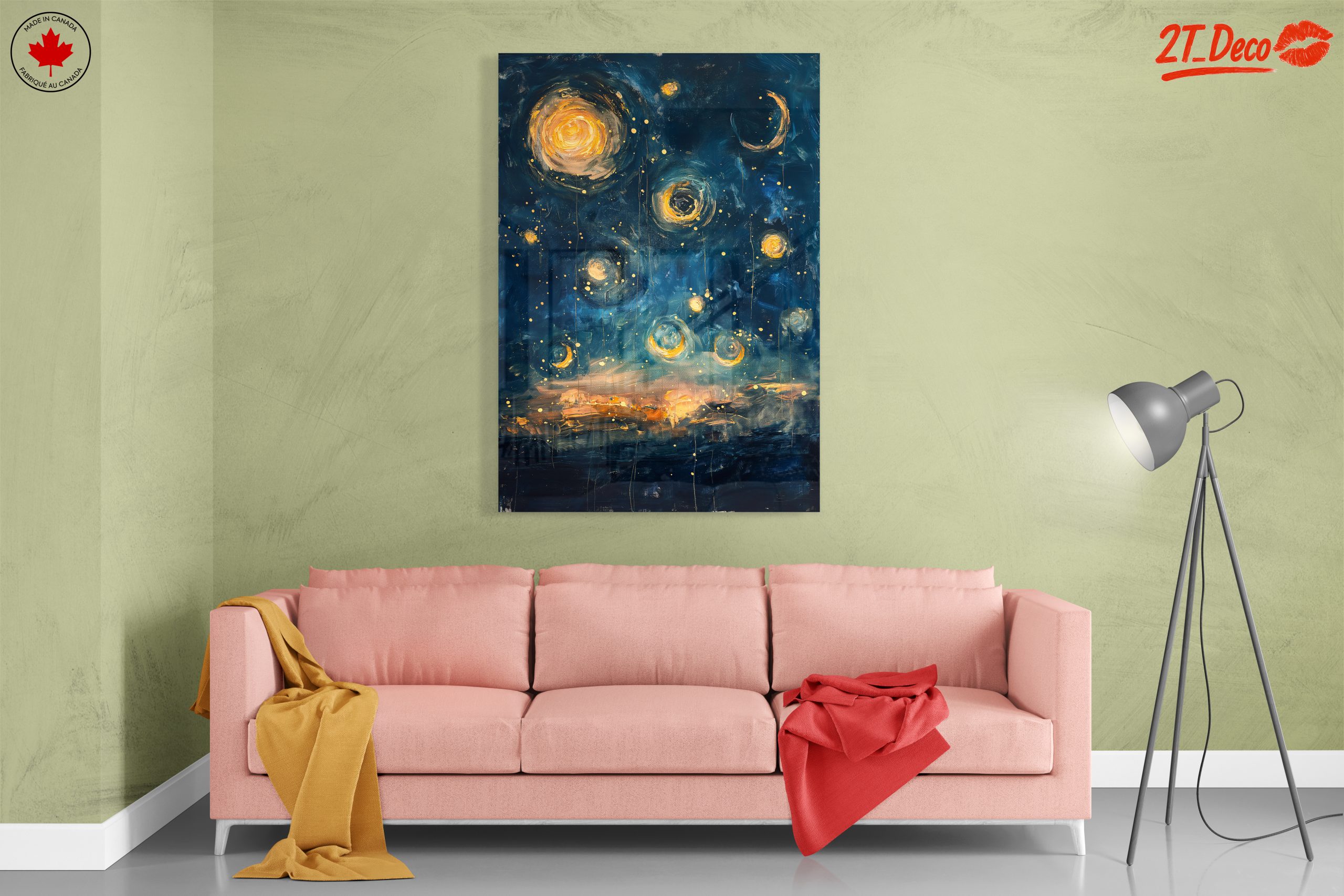 Vibrant Abstract Night Sky Art - Image 7