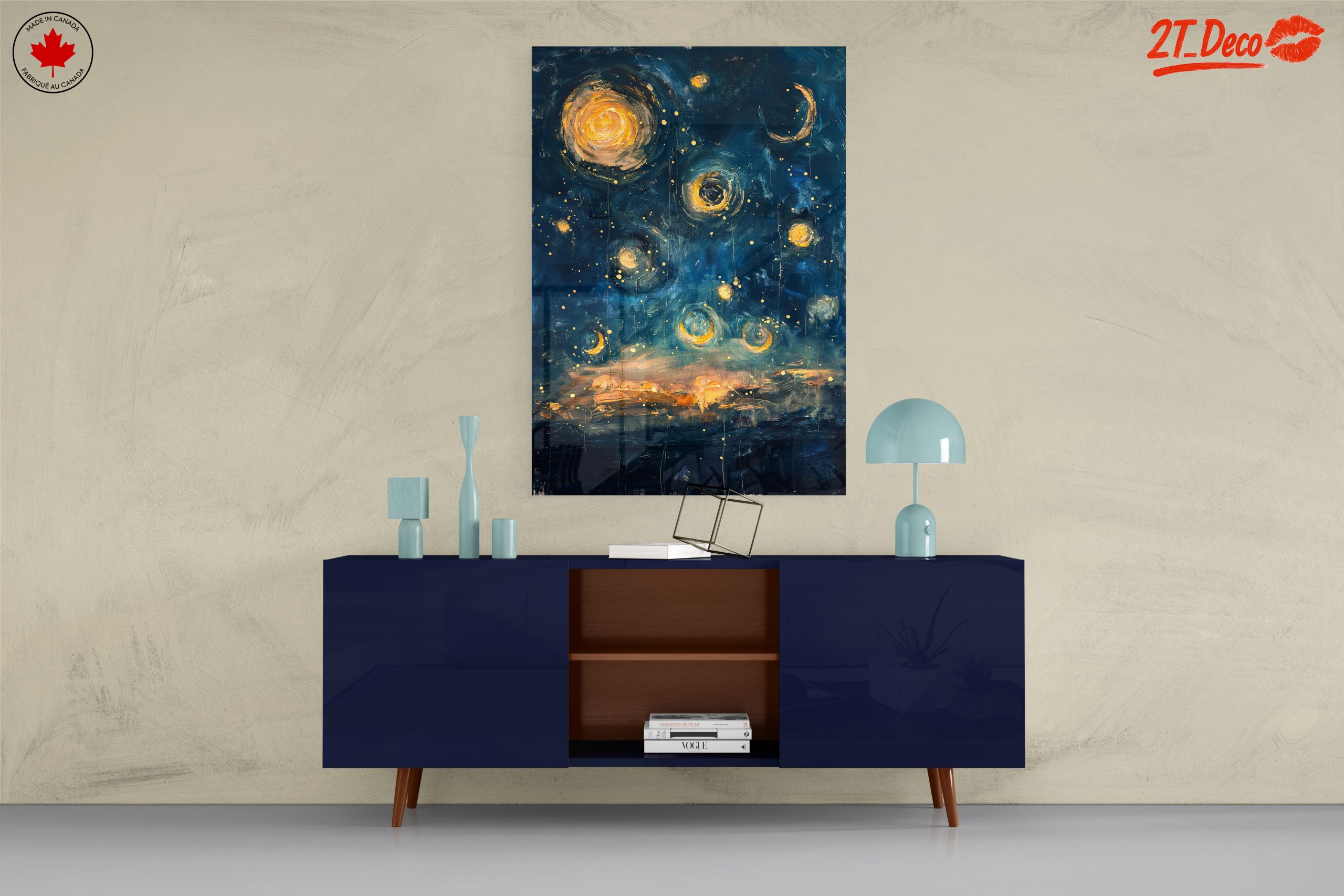 Vibrant Abstract Night Sky Art - Image 8