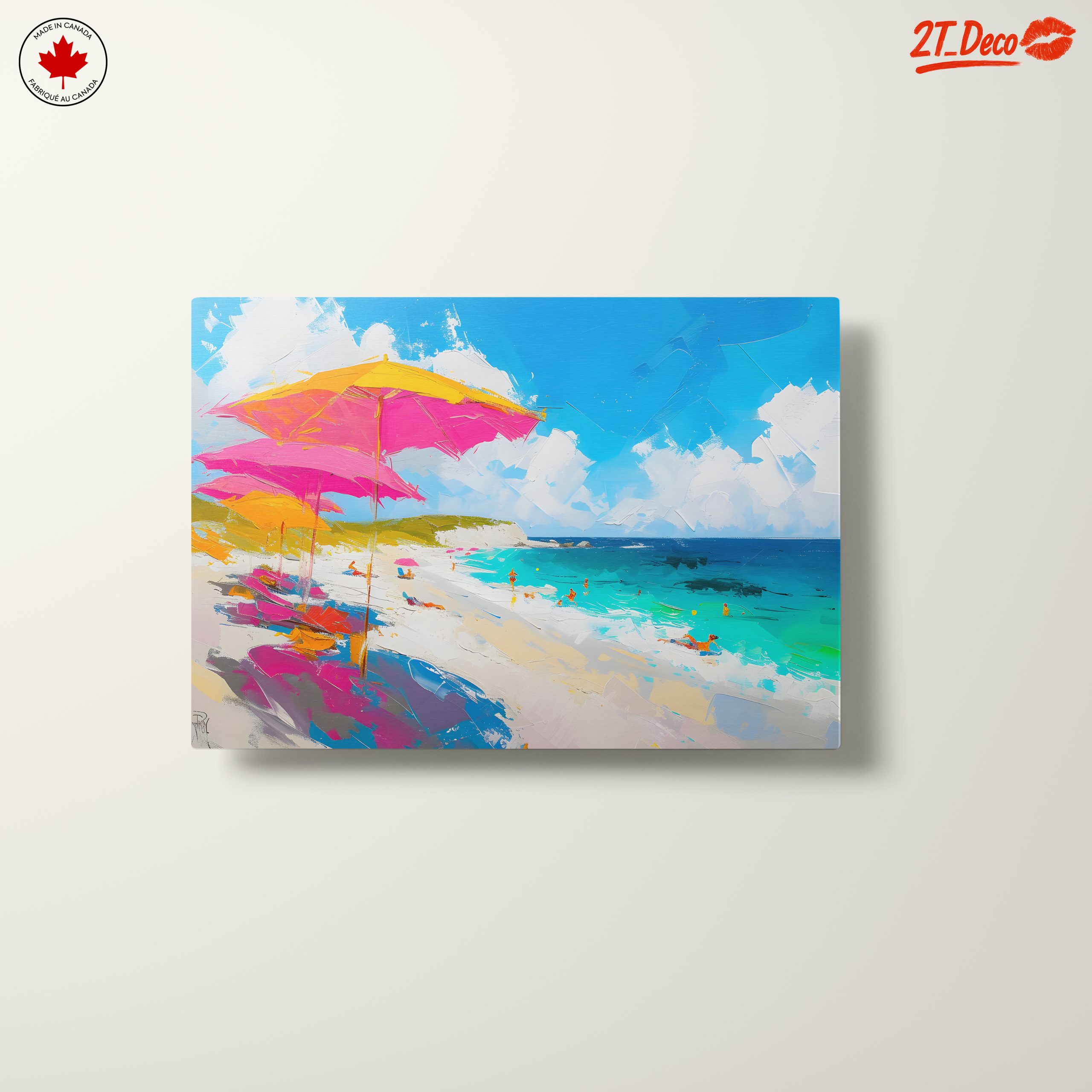 Vibrant Beach Scene with Colorful Umbrellas 2 - Image 10