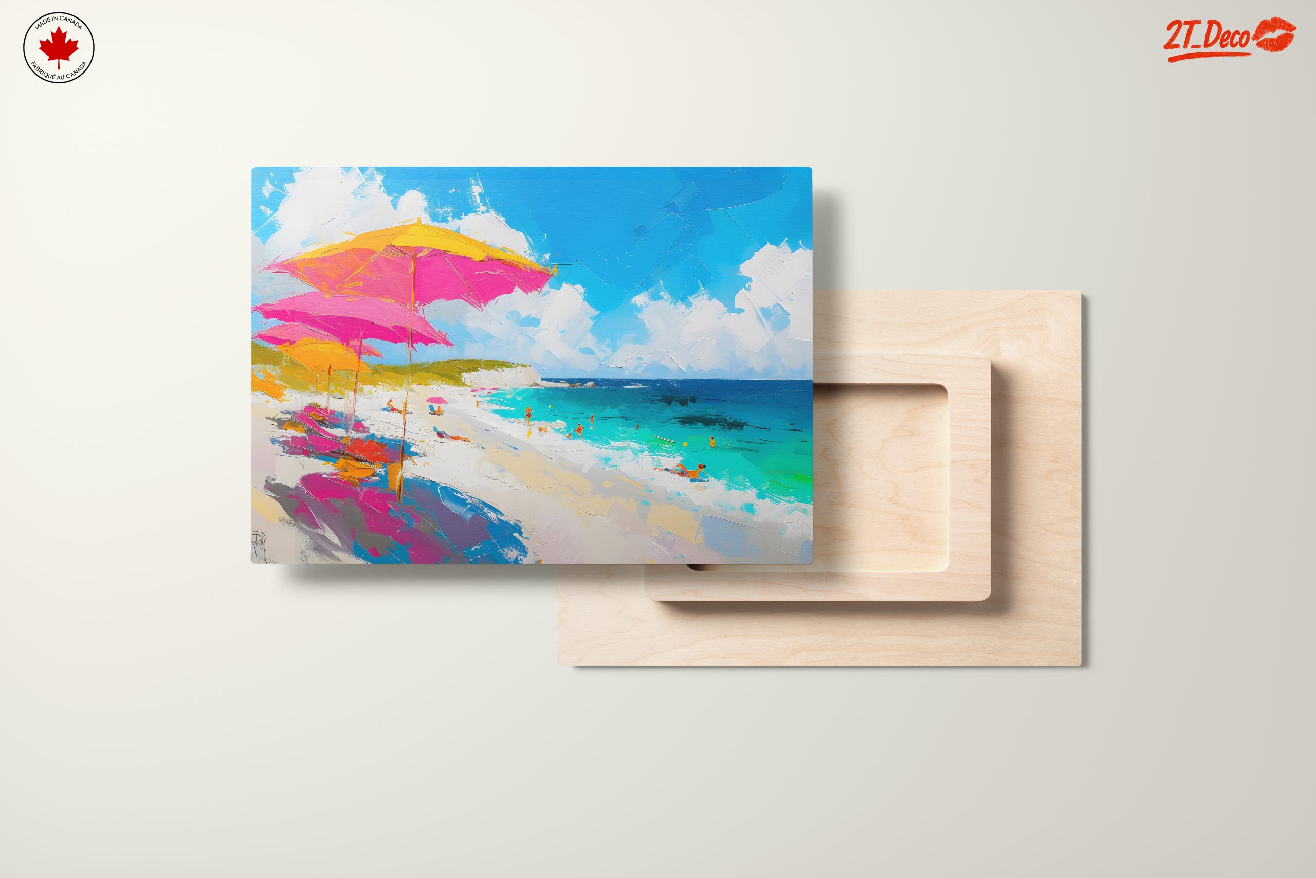 Vibrant Beach Scene with Colorful Umbrellas 2 - Image 11