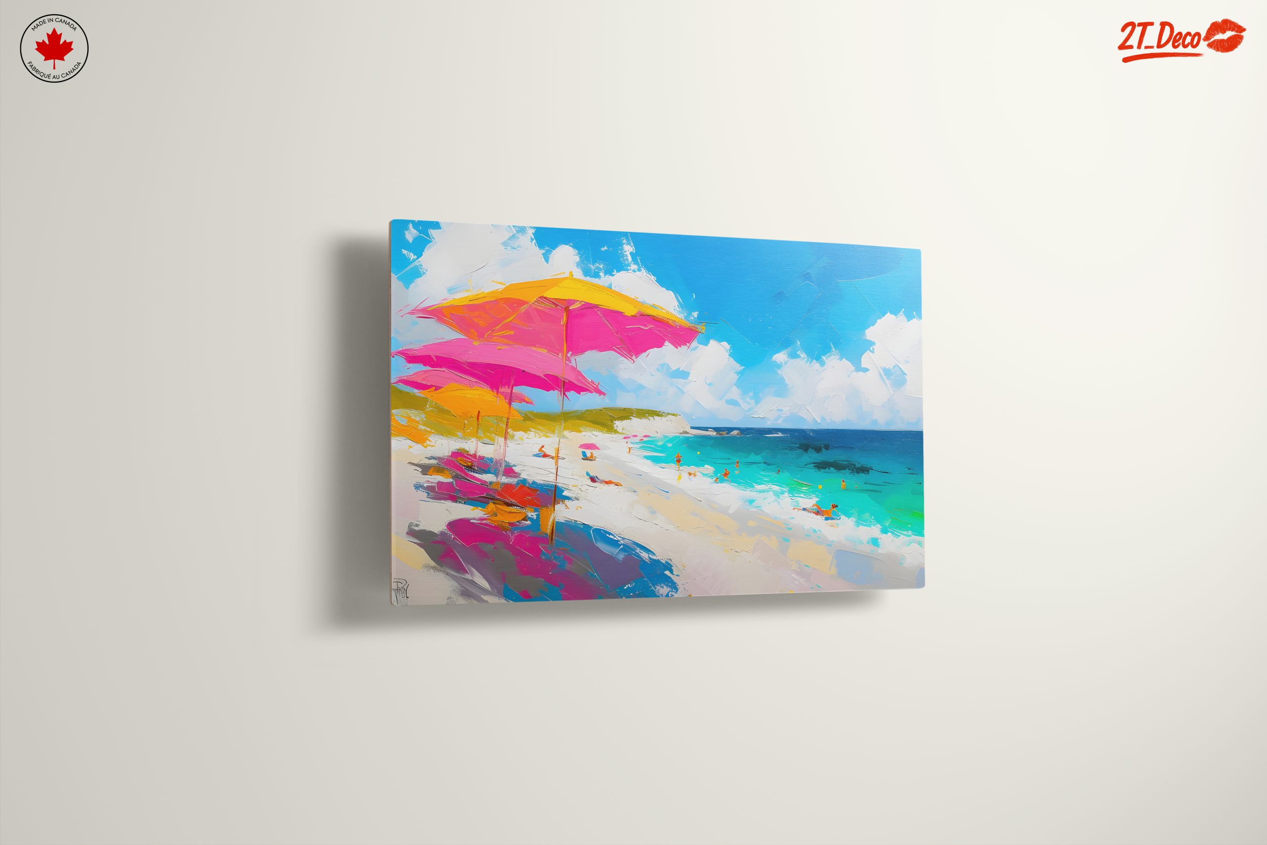 Vibrant Beach Scene with Colorful Umbrellas 2 - Image 13