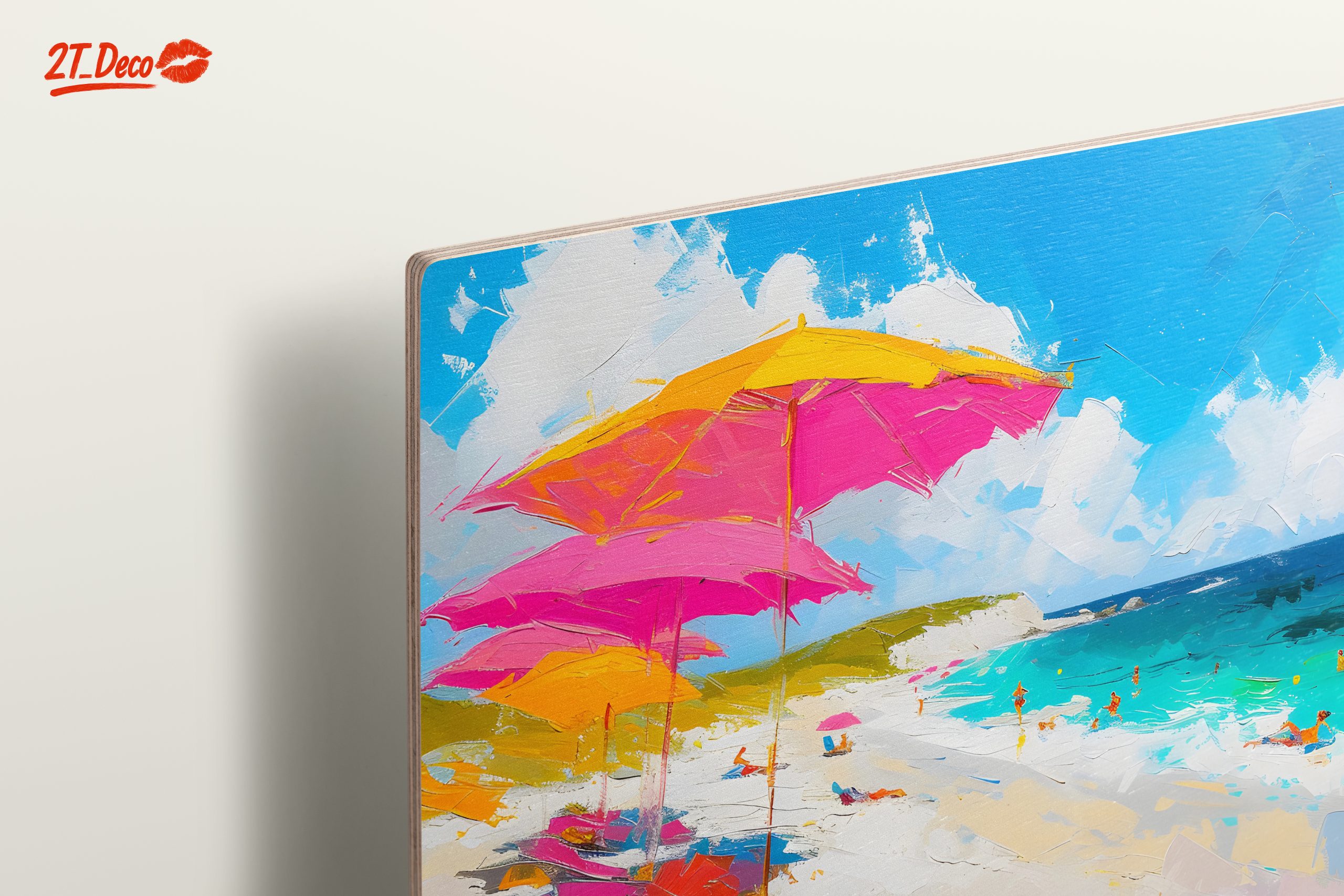 Vibrant Beach Scene with Colorful Umbrellas 2 - Image 15